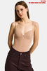 Women's Beige Mink w5 Snap-Fastening Shaping Body with Lace Detail and Padded Cup Design Straps