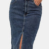 Women's Tint Denim Erica Midi High-Waisted Slit Jean Skirt
