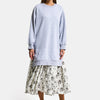 Women's Grey w5 Sweatshirt Skirt One-Piece Design Dress