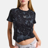 Women's Black w5 Special Fabric Elastane Crop Top