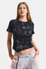 Kadın Siyah w5 Özel Kumaş Elastan Crop Top