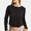 Kadın Siyah Renk w5 Organik Kumaş Crop Fit Body