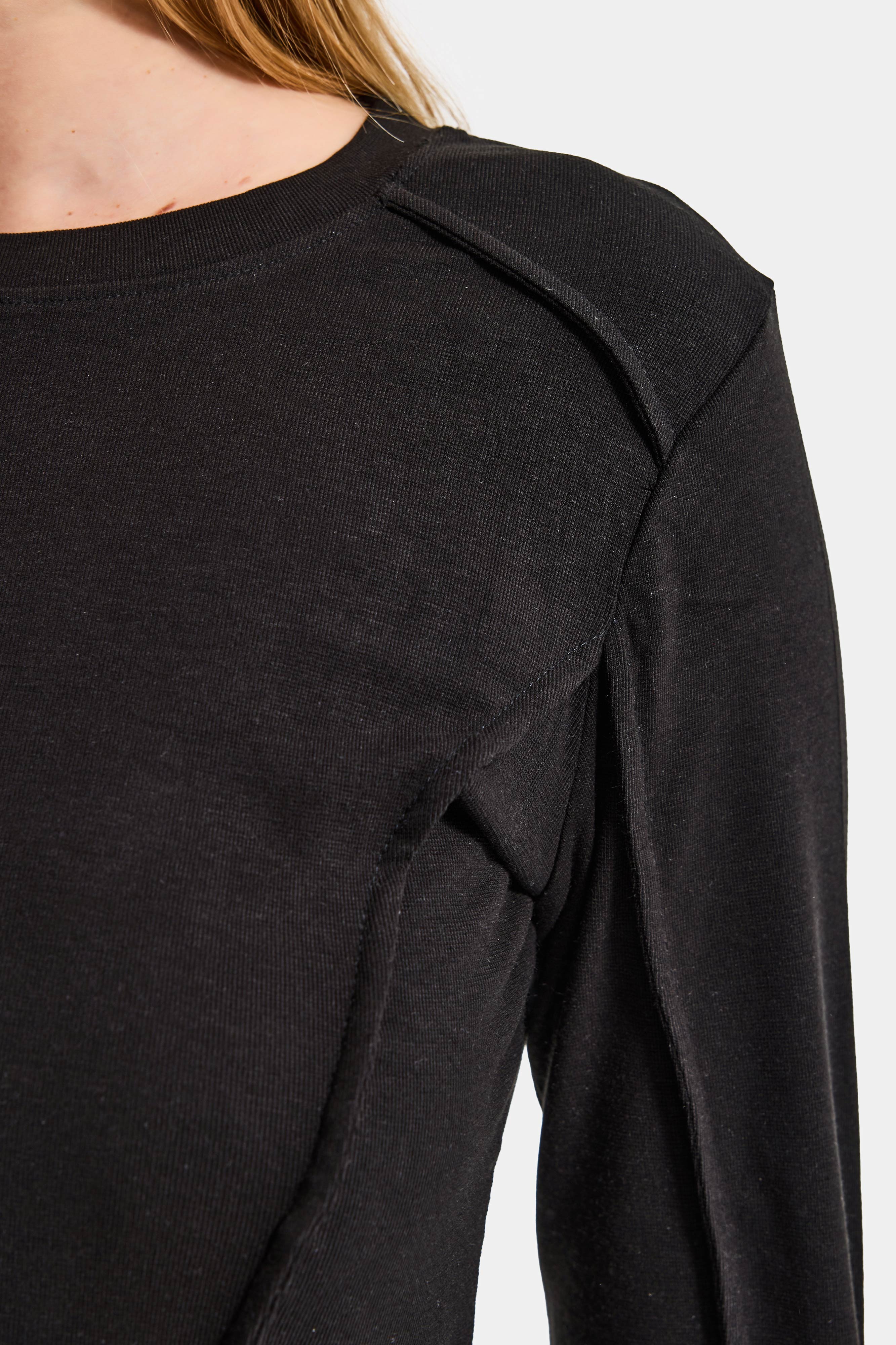 Women's Black W5 Organic Fabric Crop Fit Bodysuit