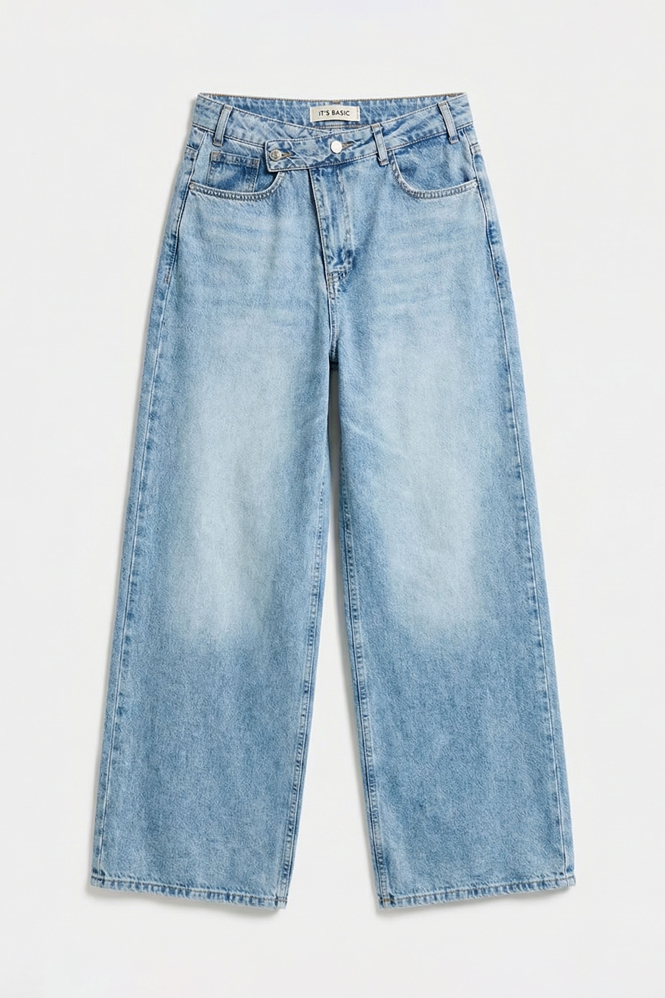 Women's Snow Washed 4S5-32 Mega Baggy Fit Loose Cut 100% Cotton Denim Jeans