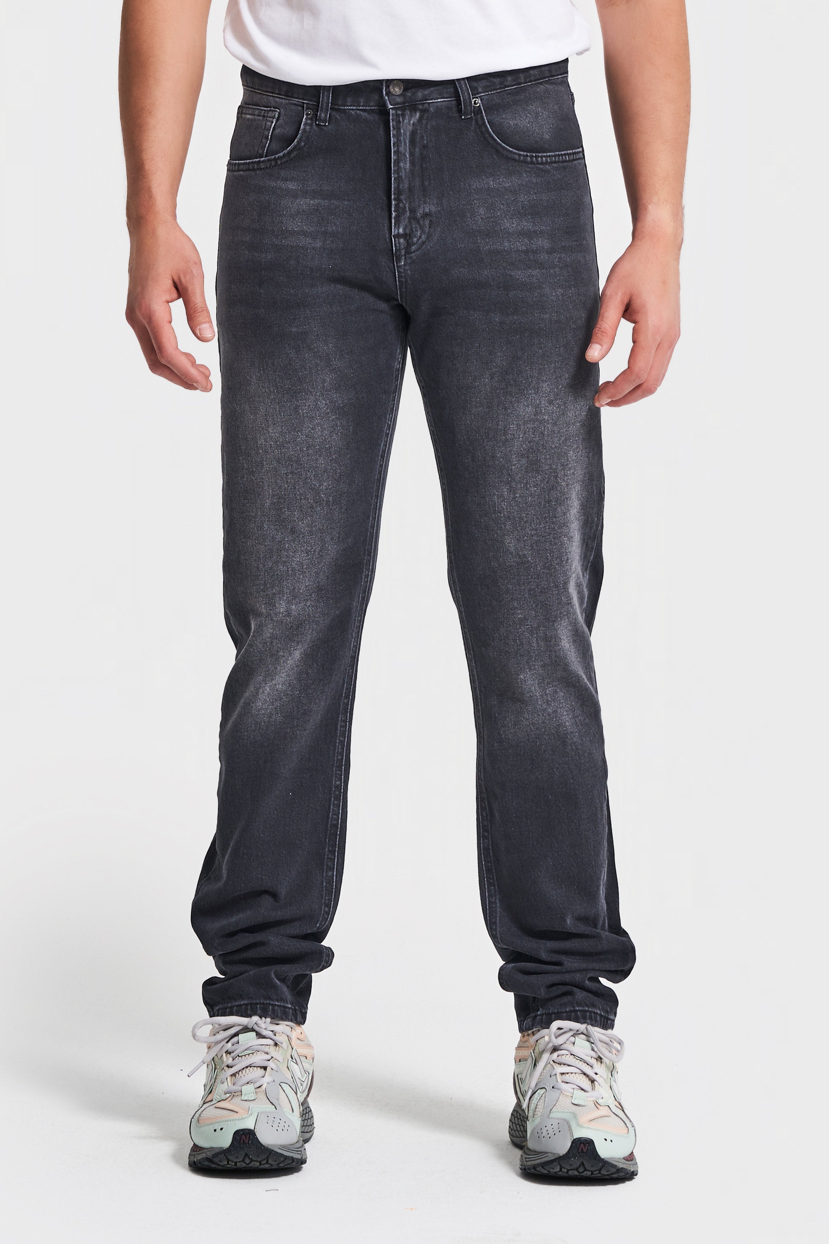 Erkek Siyah Renk Slim Fit Likralı Kumaş Denim