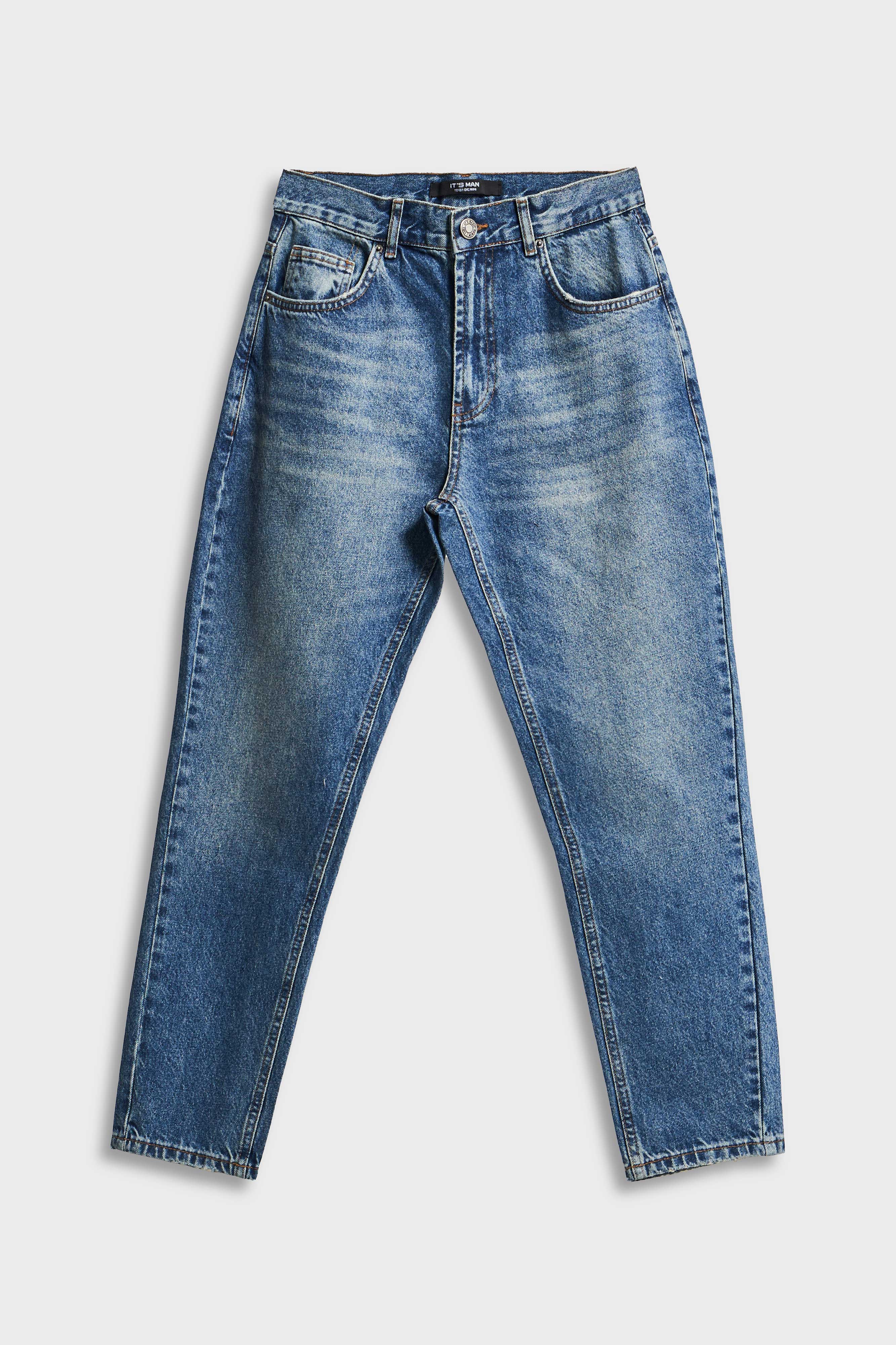 Erkek T.Kot Rengi 2w5-32 Slim Crop Fit %100 Koton İç Boy 70cm Denim Jean