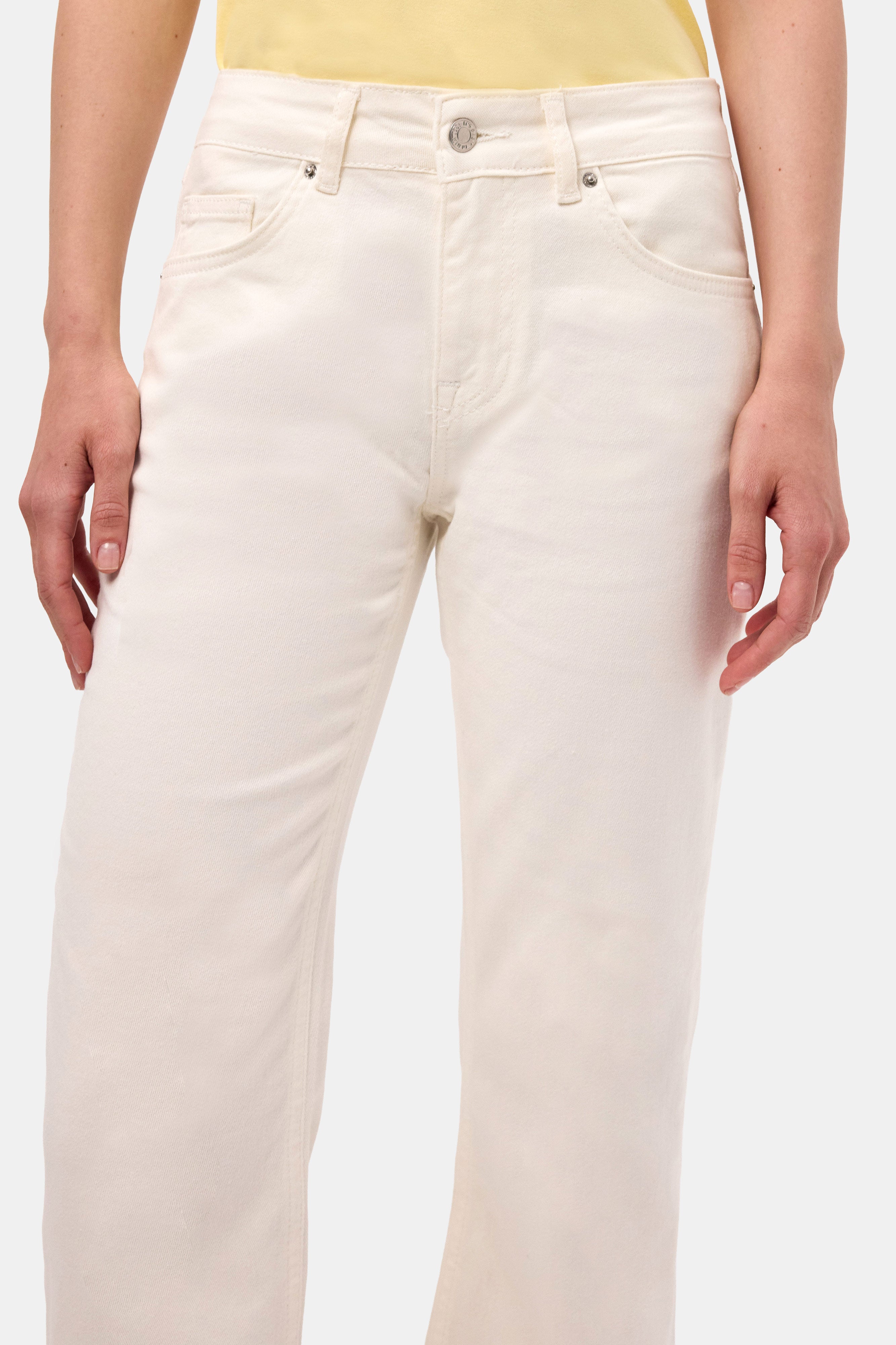 Kadın Kırık Beyaz 7s6-101 Mid Rise Flare Fit Denim Jean