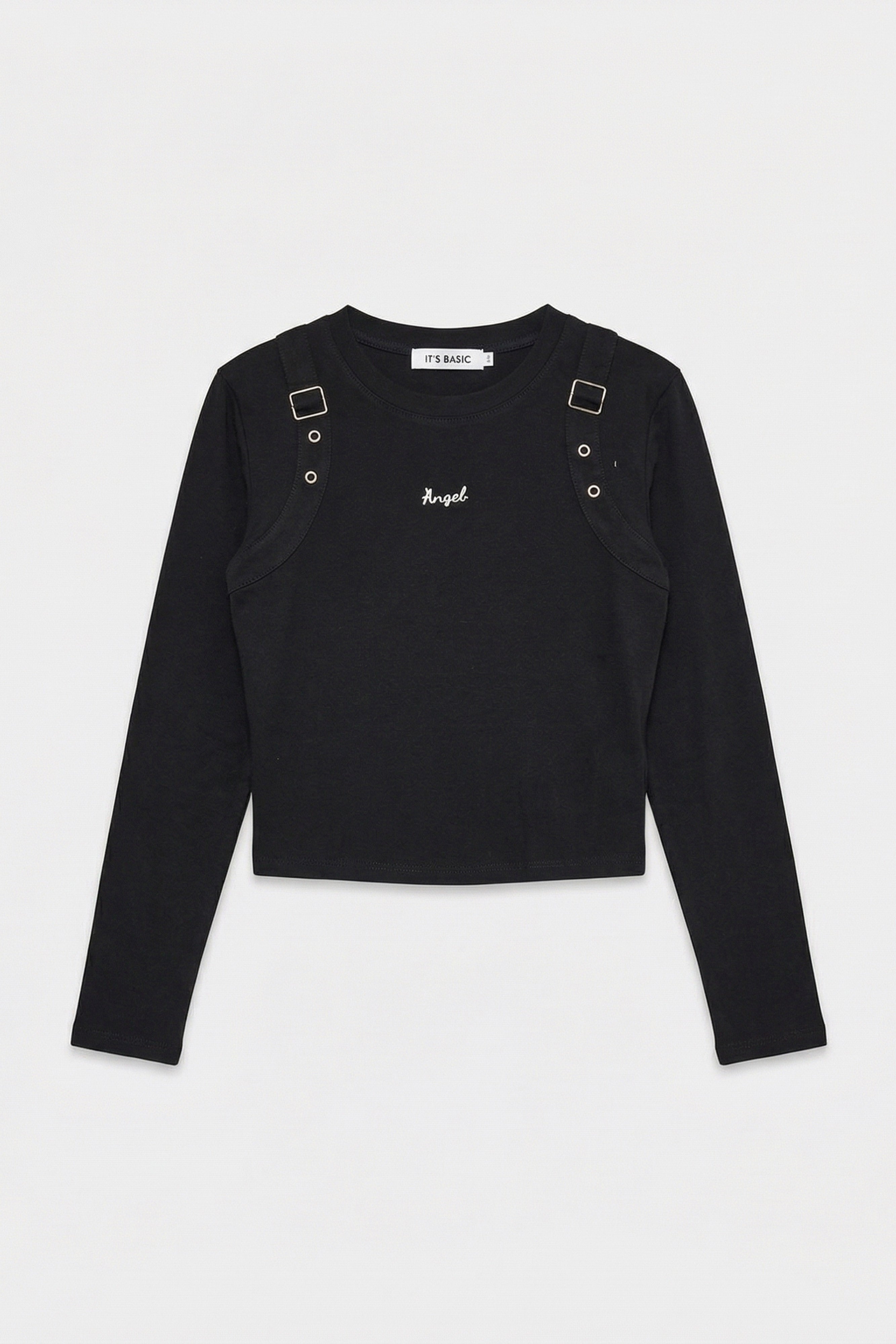 Women's Black w5 Accessory Detailed Custom Design Bodysuit