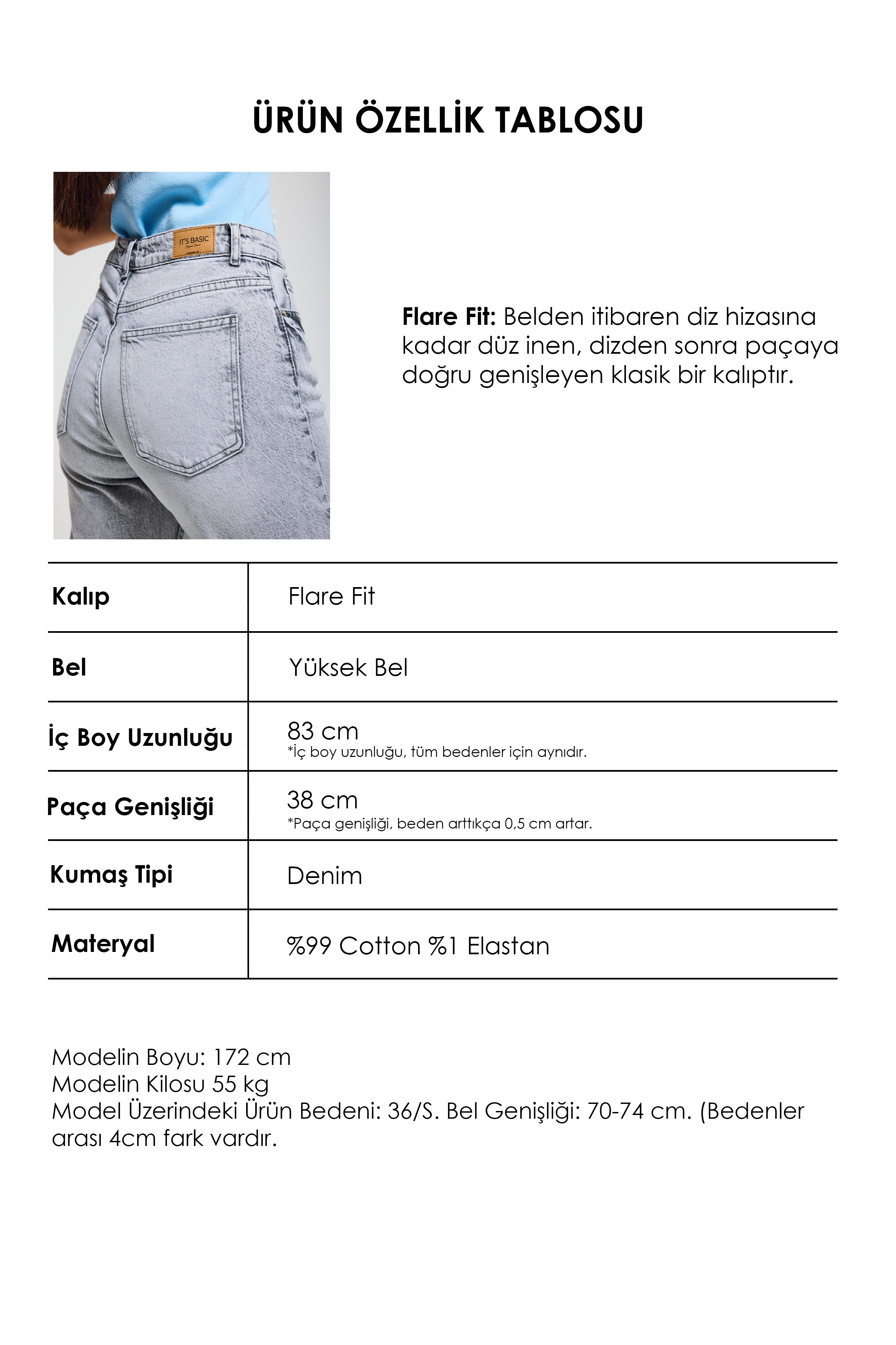 Women's Grey 4s6-12 MRY Flare Fit Comfort Fabric Denim Jeans