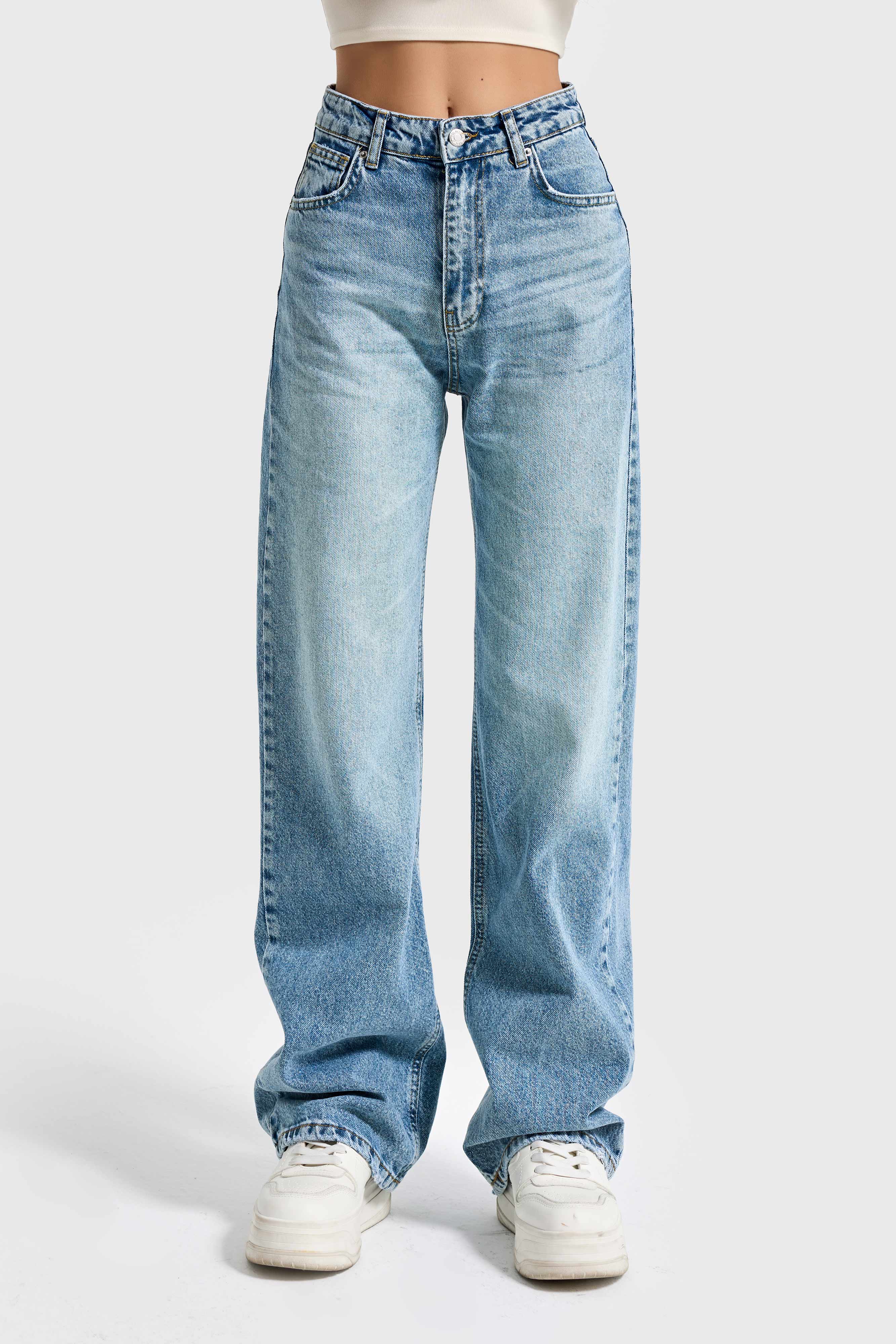 Женские джинсы T.Jeans Color Doris 4s5-80, прямой крой, высокая талия, 100% хлопок, внутренняя длина 80 см