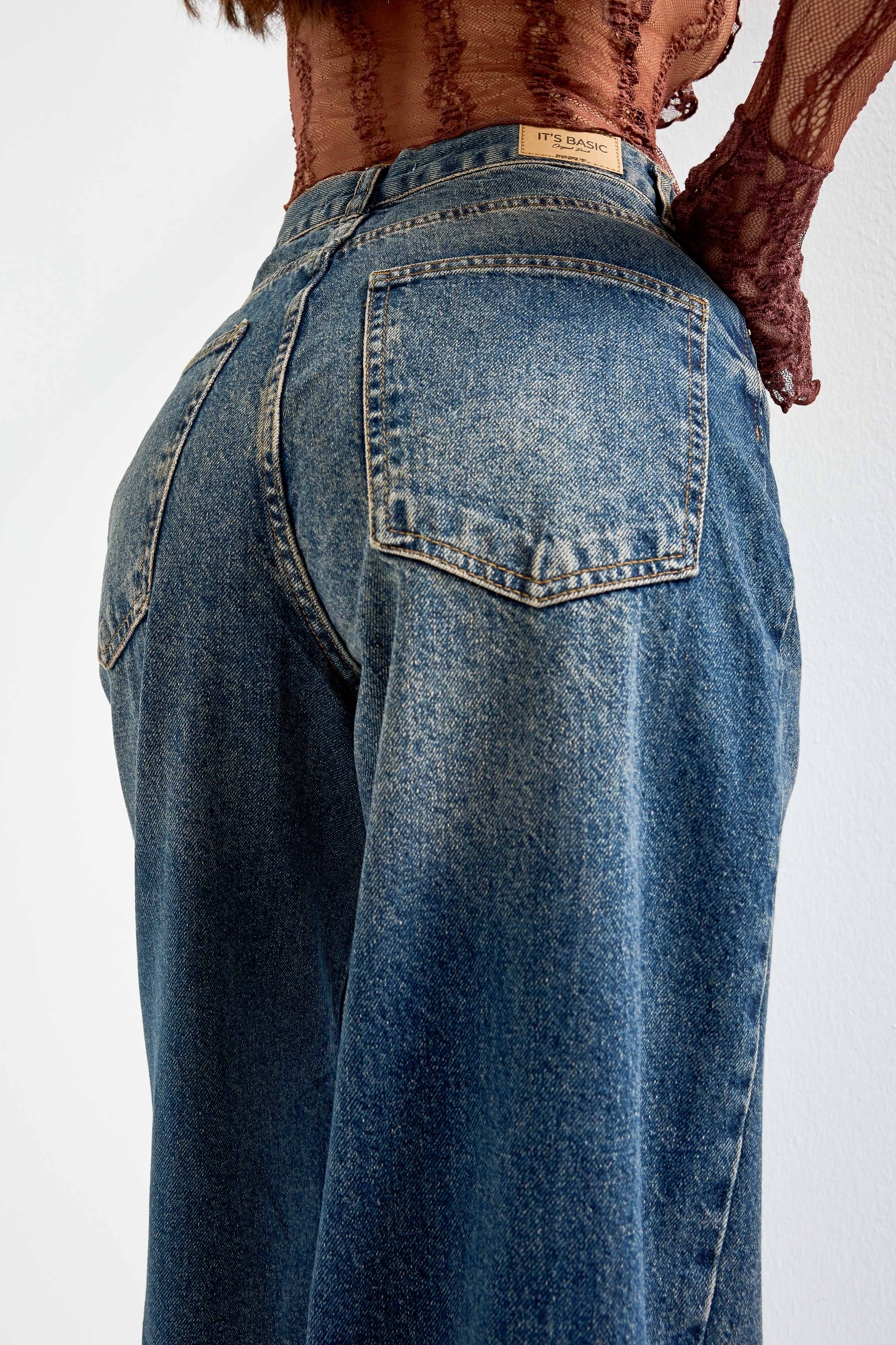 Kadın T.Kot Rengi Cindy 2w48 Skater Fir Bol Kesim Denim