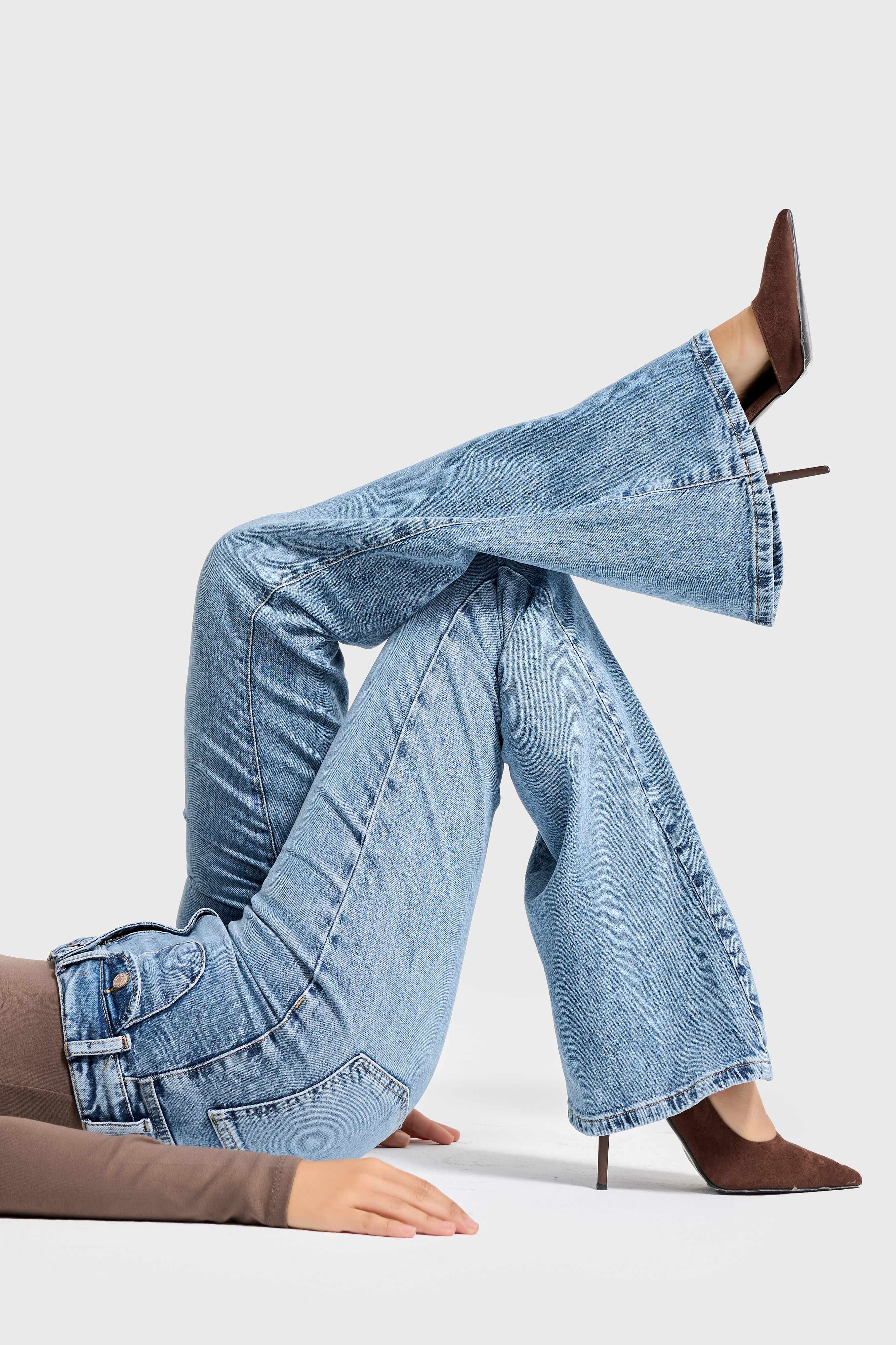 Kadın Ice Kot Rengi 4s6-3 Flare Fit Viskon Elastan Kumaş Denim Jean