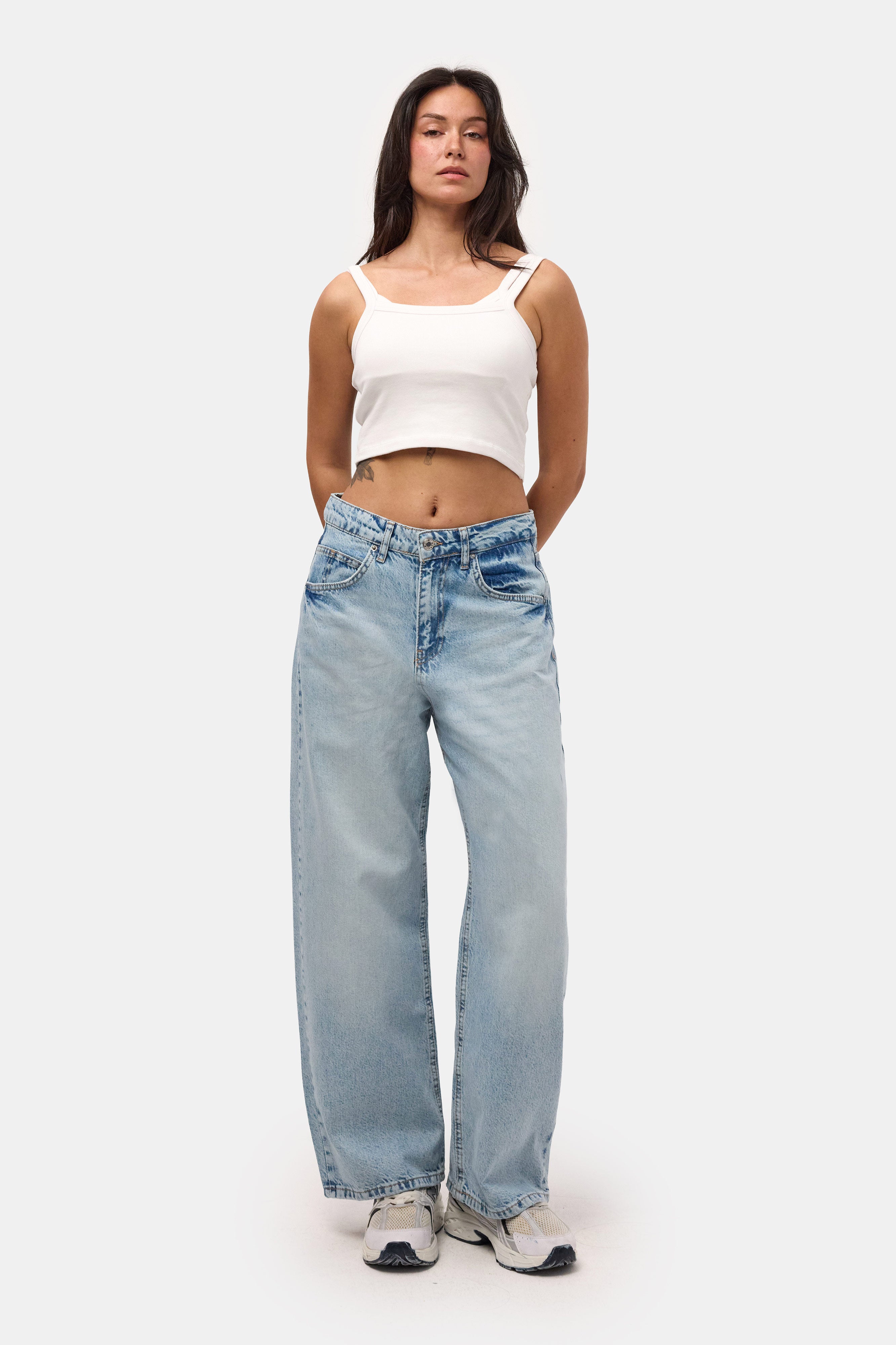 Kadın Ice 4s6-27 Baggy Low Rise Fit Tokyo %100 Koton Denim Jean