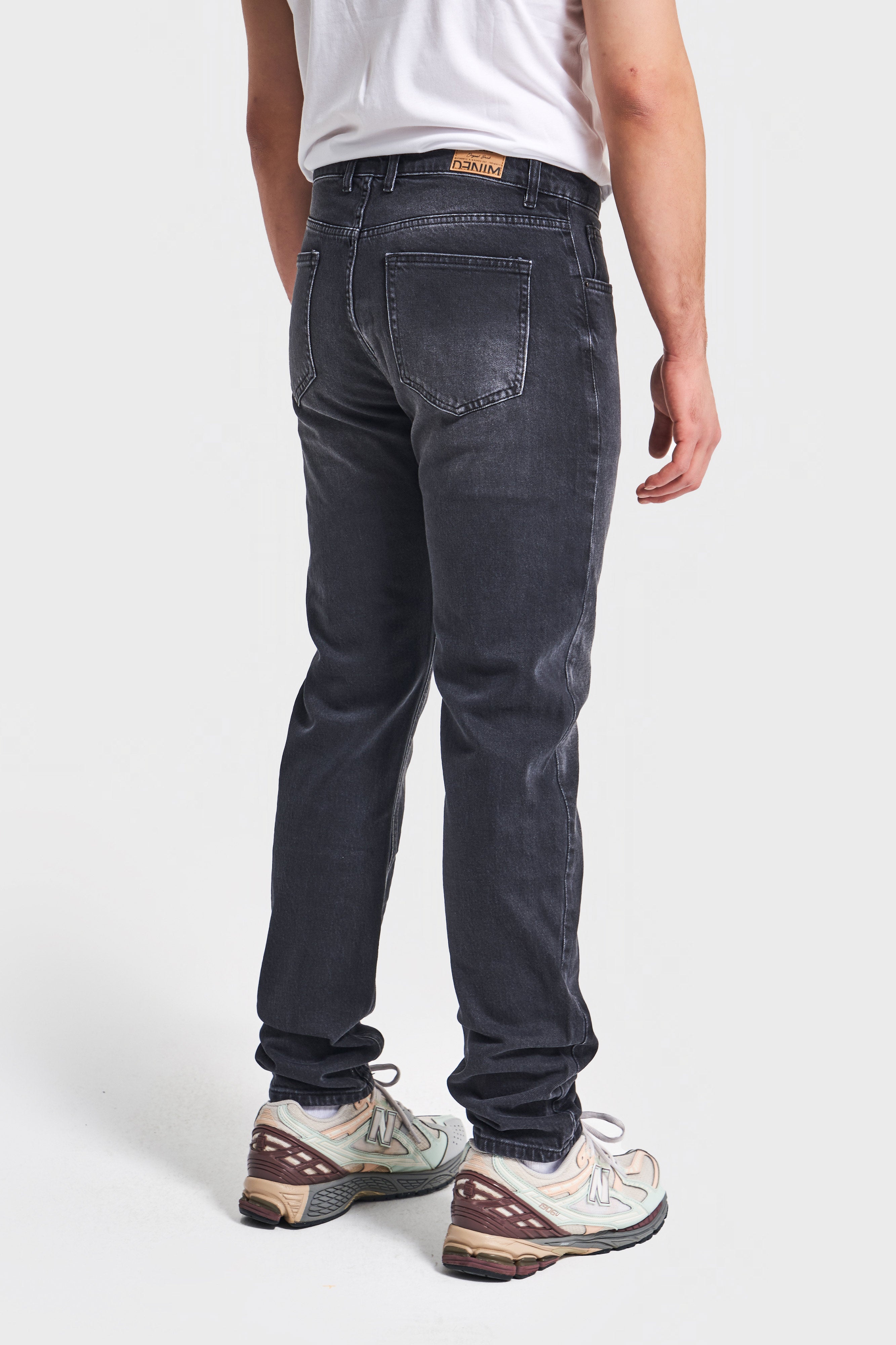 Men's Black Color Slim Fit Lycra Fabric Denim