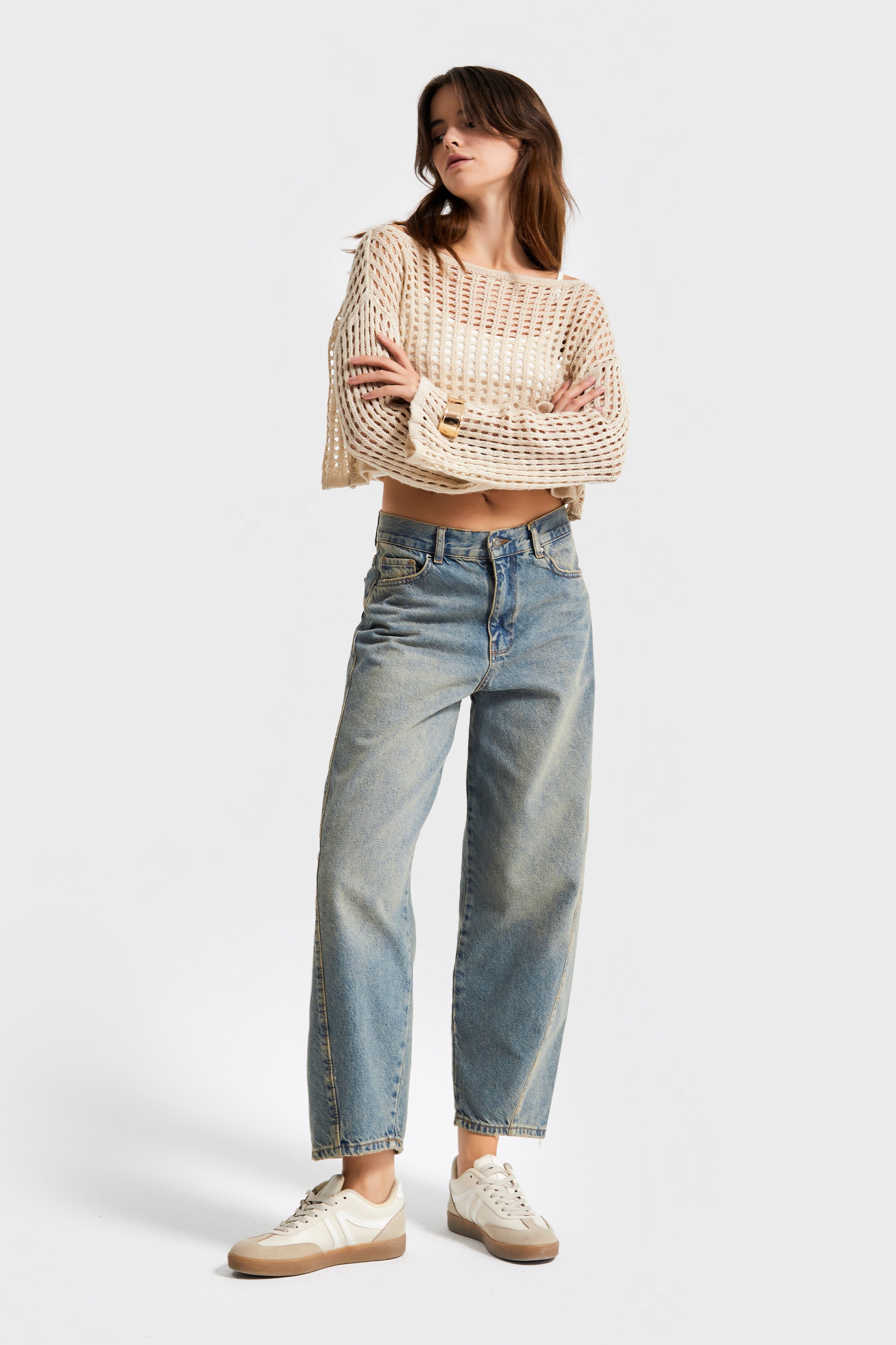 Kadın T.Kot Rengi Venüs  2s5-65 Carrot Fit Rahat Kesim %100 Koton  Denim Jean