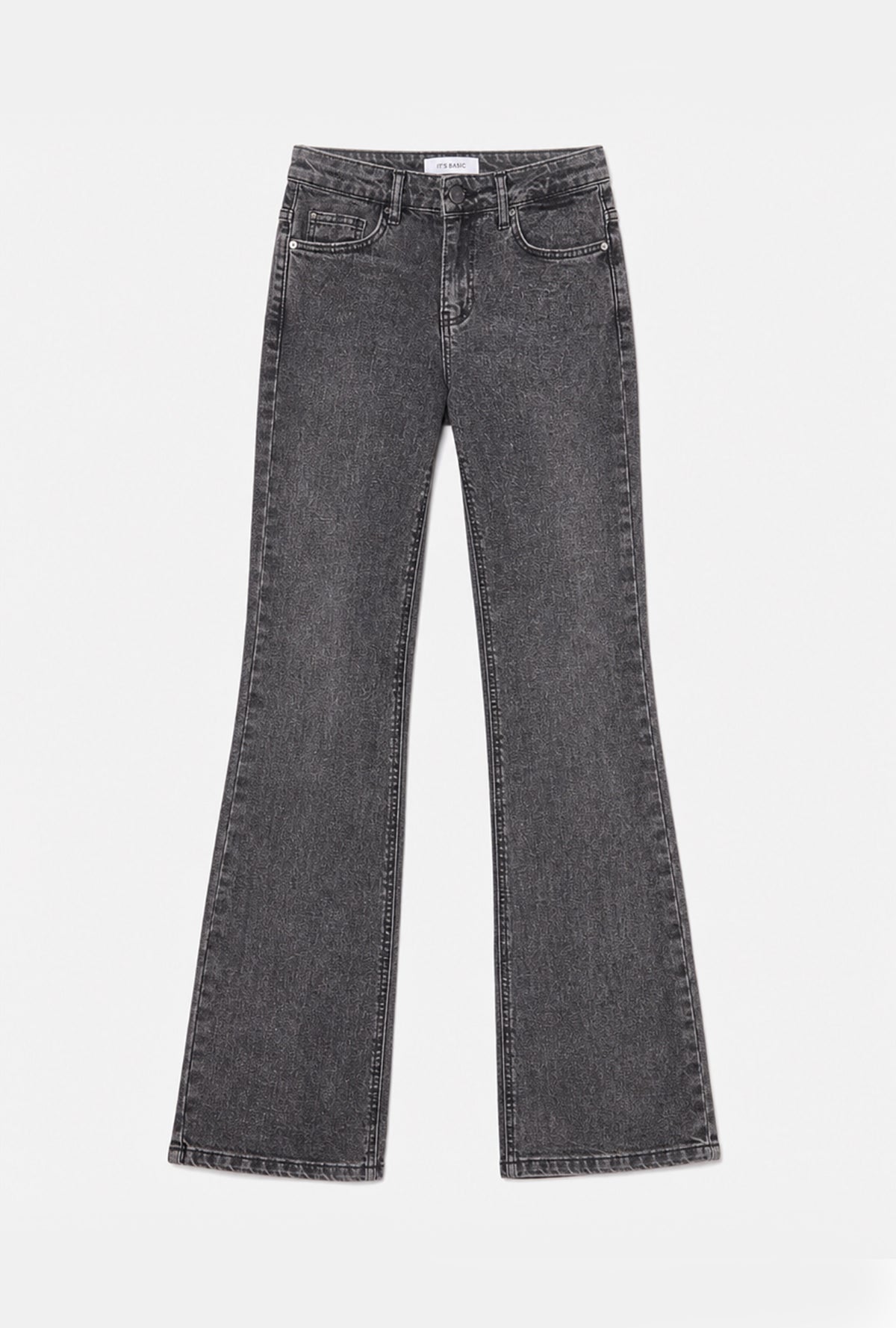 Kadın Füme 4s6-14 Mid Rise Flare Fit Esnek Kumaş Denim Jean