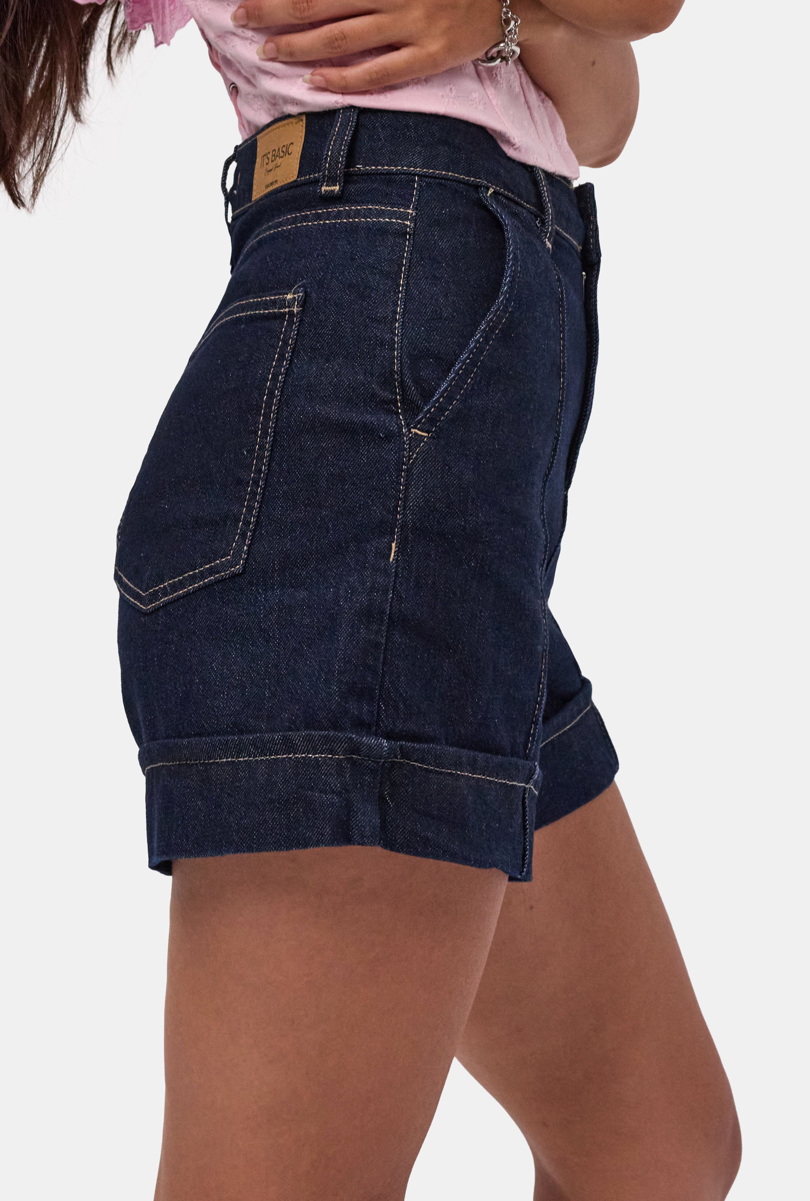 Женские джинсовые шорты Indigo Selvedge 7s6-50, прямой крой, свободная посадка