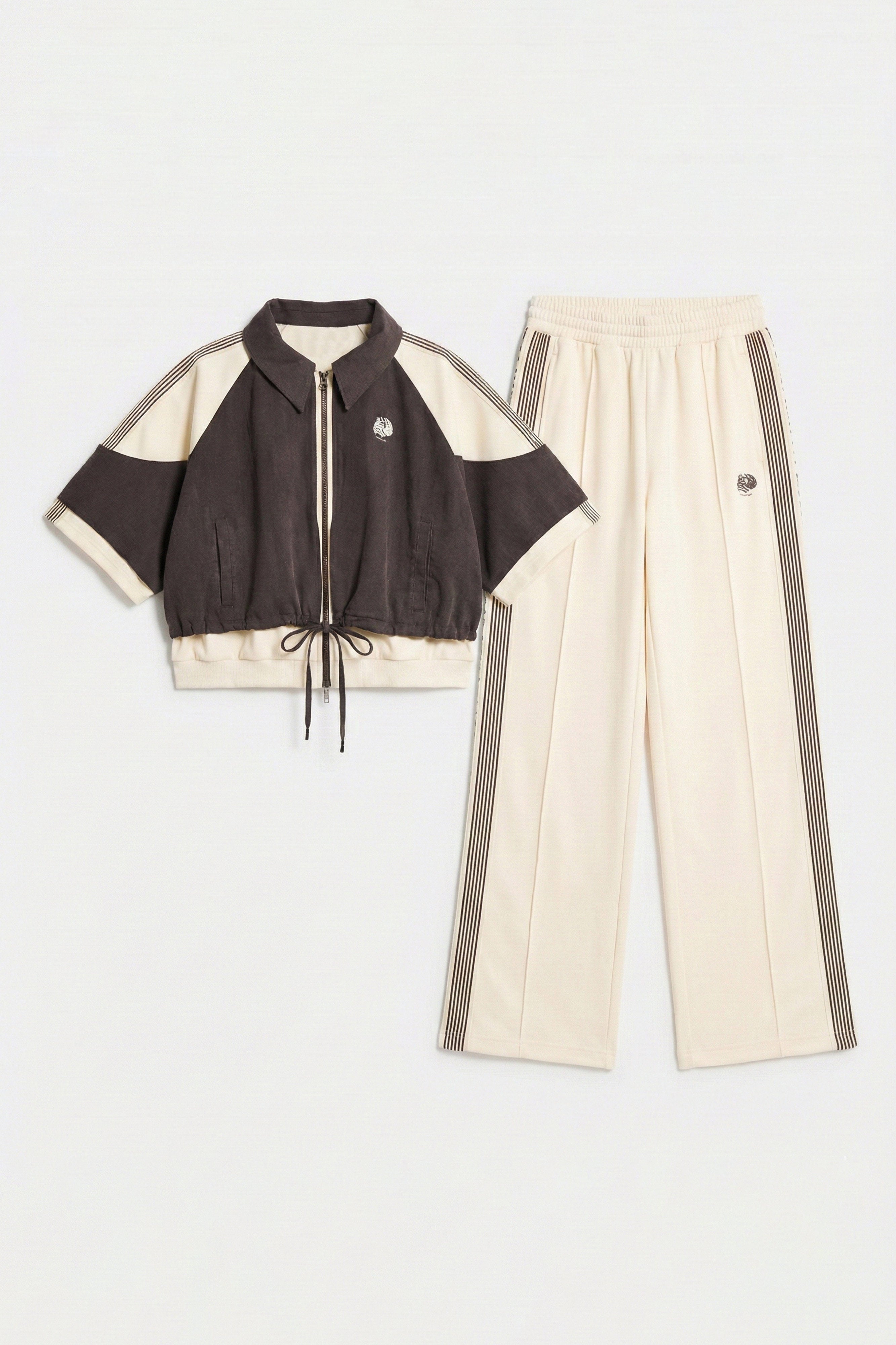 Kadın Kahve Bej s6-105 Alt Üst 2'li Kombin Tasarım Takım