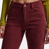 Kadın Bordo Flare Fit Velvet Kadife Kumaş Pantolon