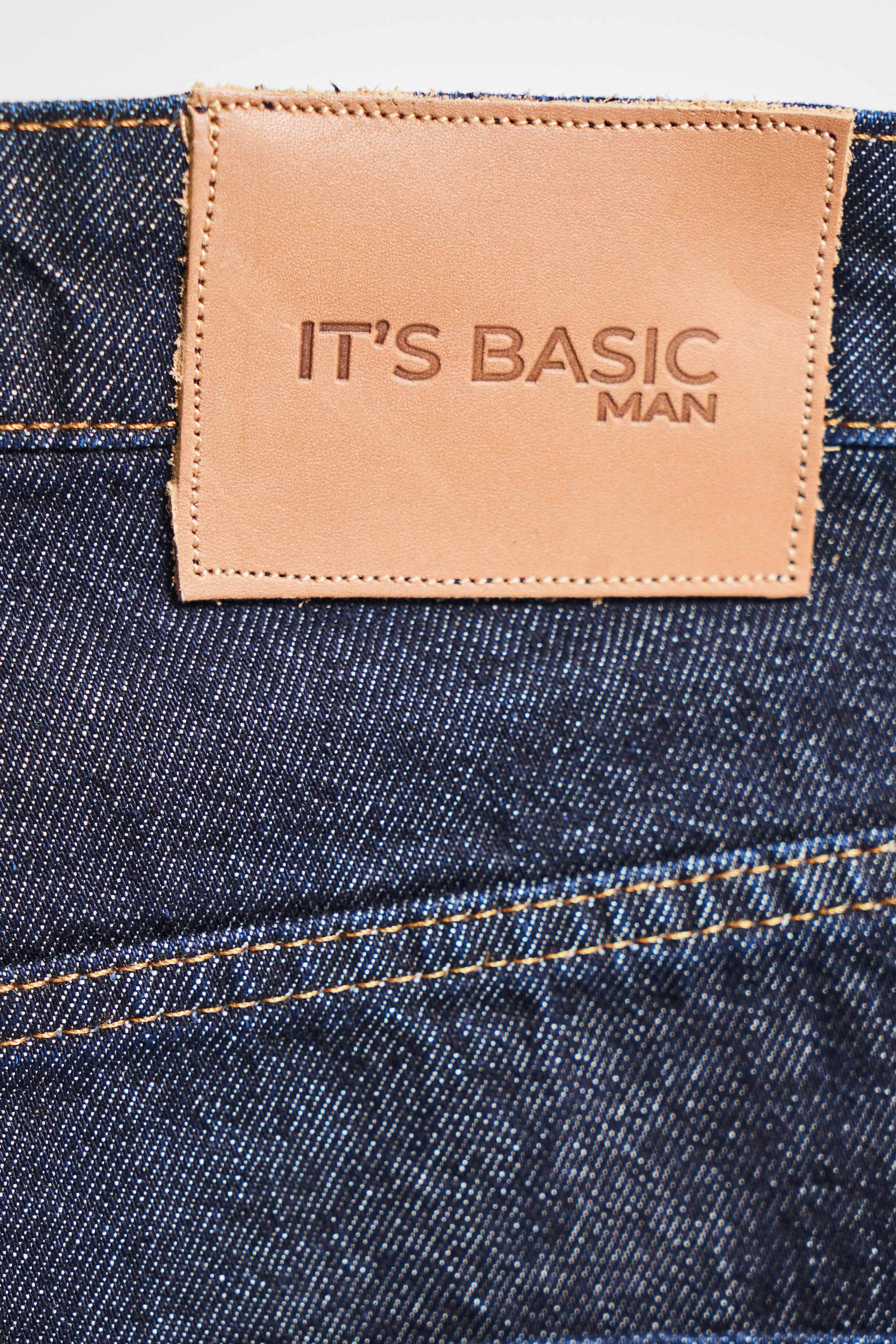 Erkek İndigo Renk 7w5-50 TT25 Relaxed Baggy Fit İç Boy 80cm Rahat Kesim %100 Koton Denim Jean