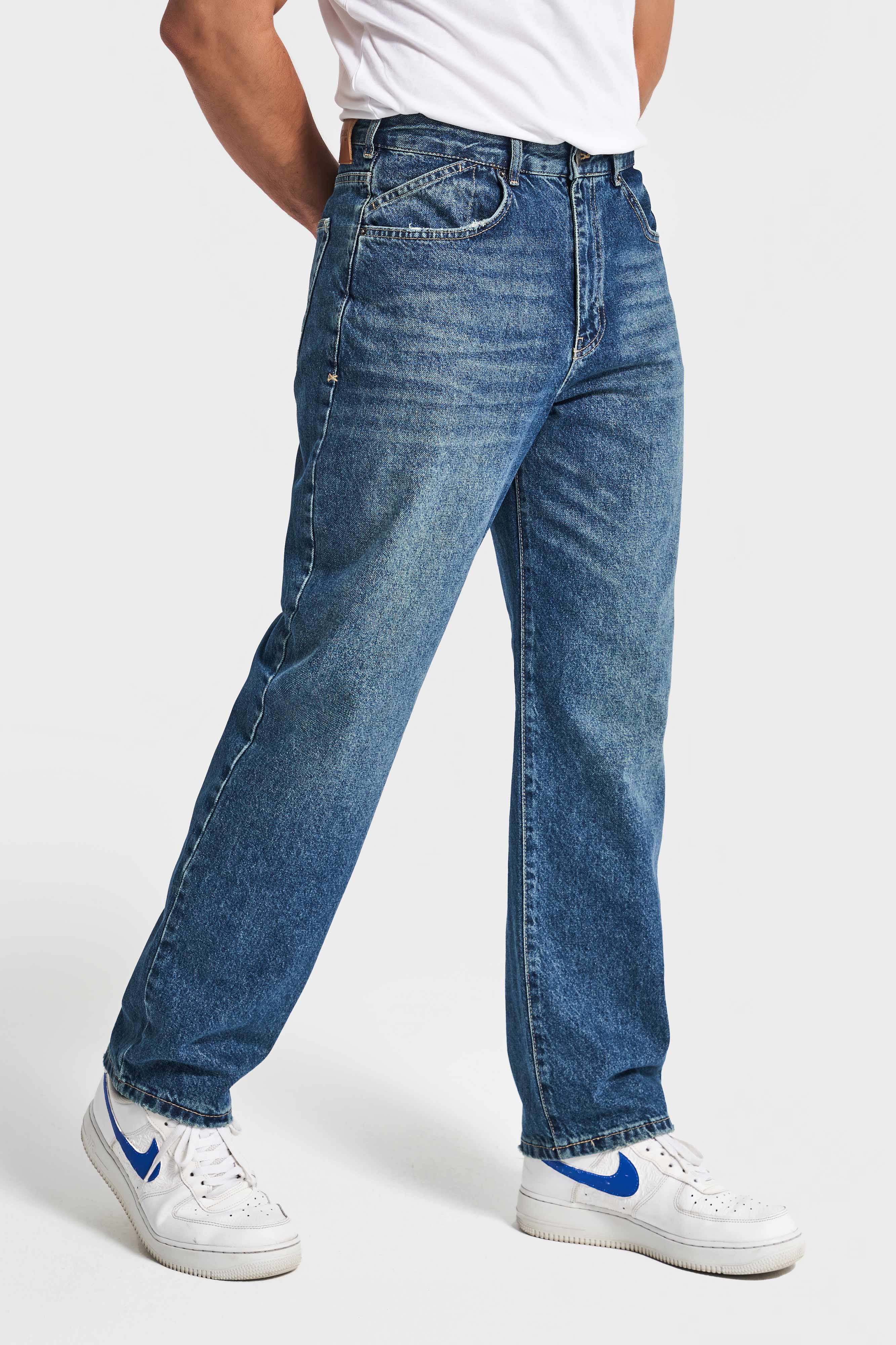 Erkek Koyu T.Kot Rengi 4w5-31 Loose Fit %100 Koton Denim Jean