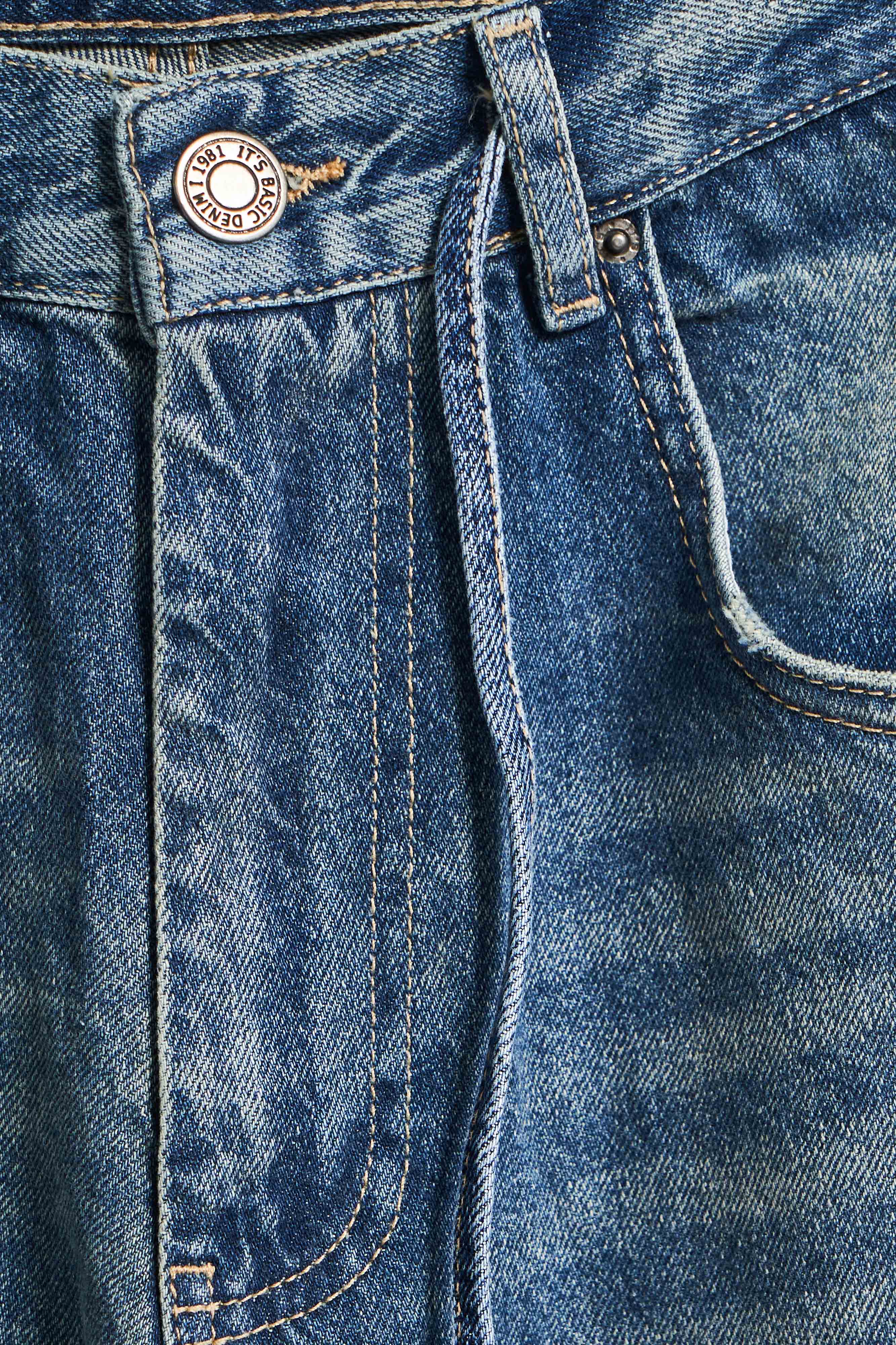 Erkek T.Kot Rengi NC17 2w5-32 Relaxed Baggy Fit Kemeri Bağcıklı İç Boy 79cm %100 Koton Denim Jean