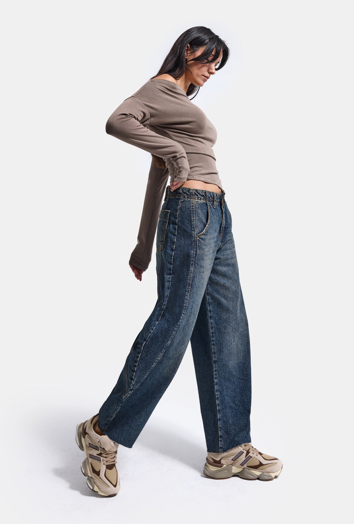 Kadın 2w6-8 Barrel Fit %100 Koton Denim Jean