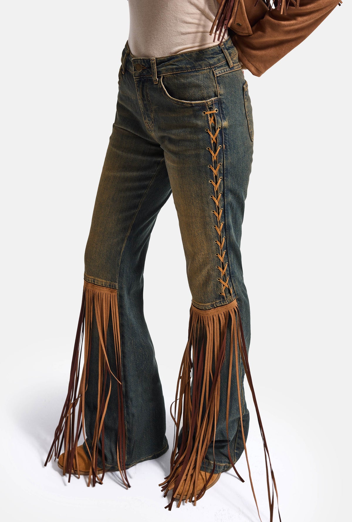 Kadın 2w6-85 Flare Fit Özel Tasarım Denim Jean