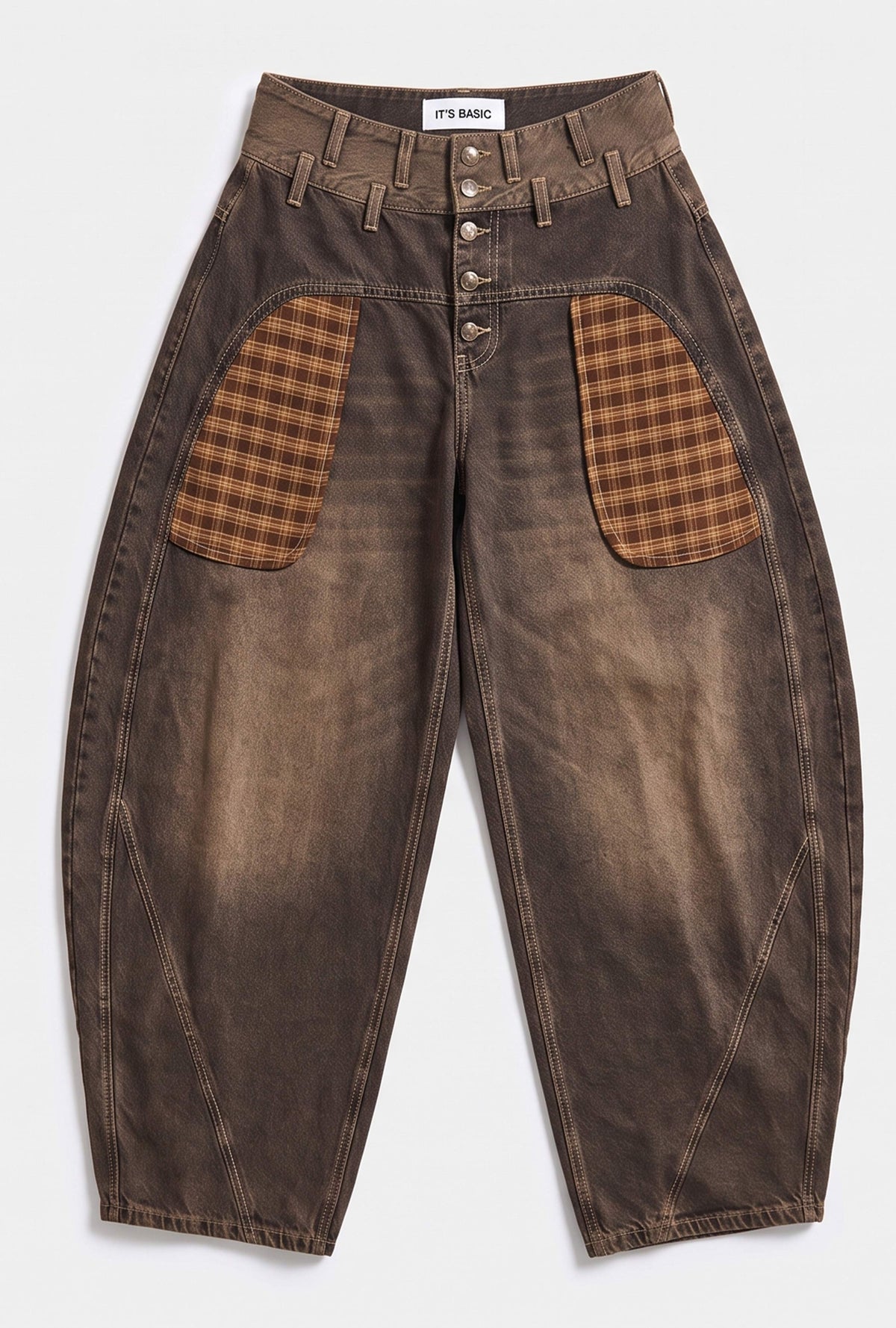 Kadın 2w6-87 Barrel Fit Tasarım Denim Jean