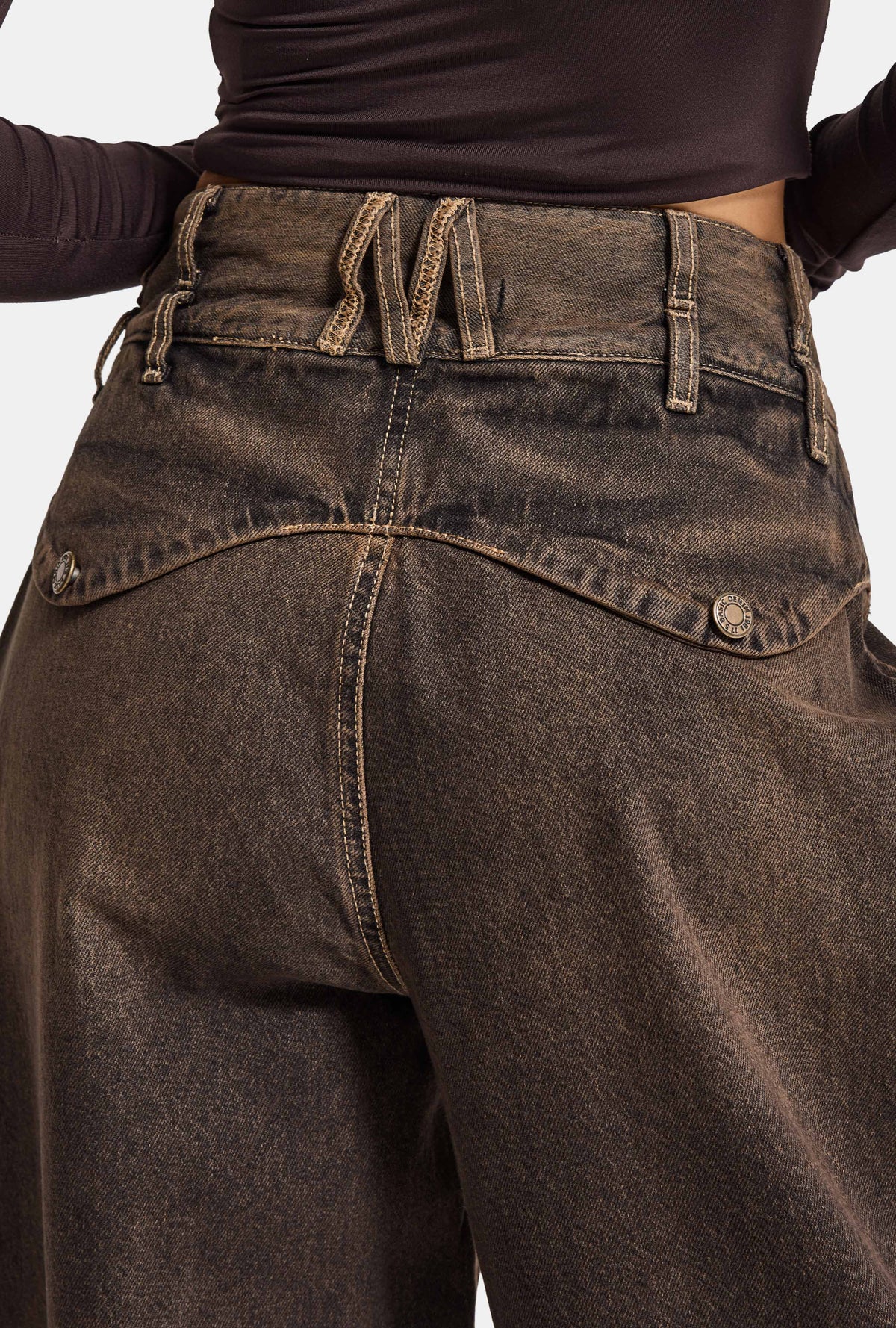 Kadın 2w6-87 Barrel Fit Tasarım Denim Jean
