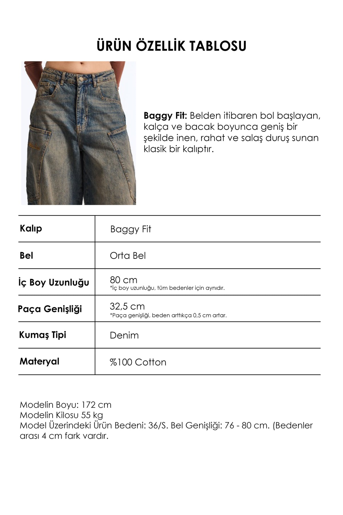 Kadın 4w6-85 Baggy Fit Özel Nakış Detaylı Tasarım Denim Jean
