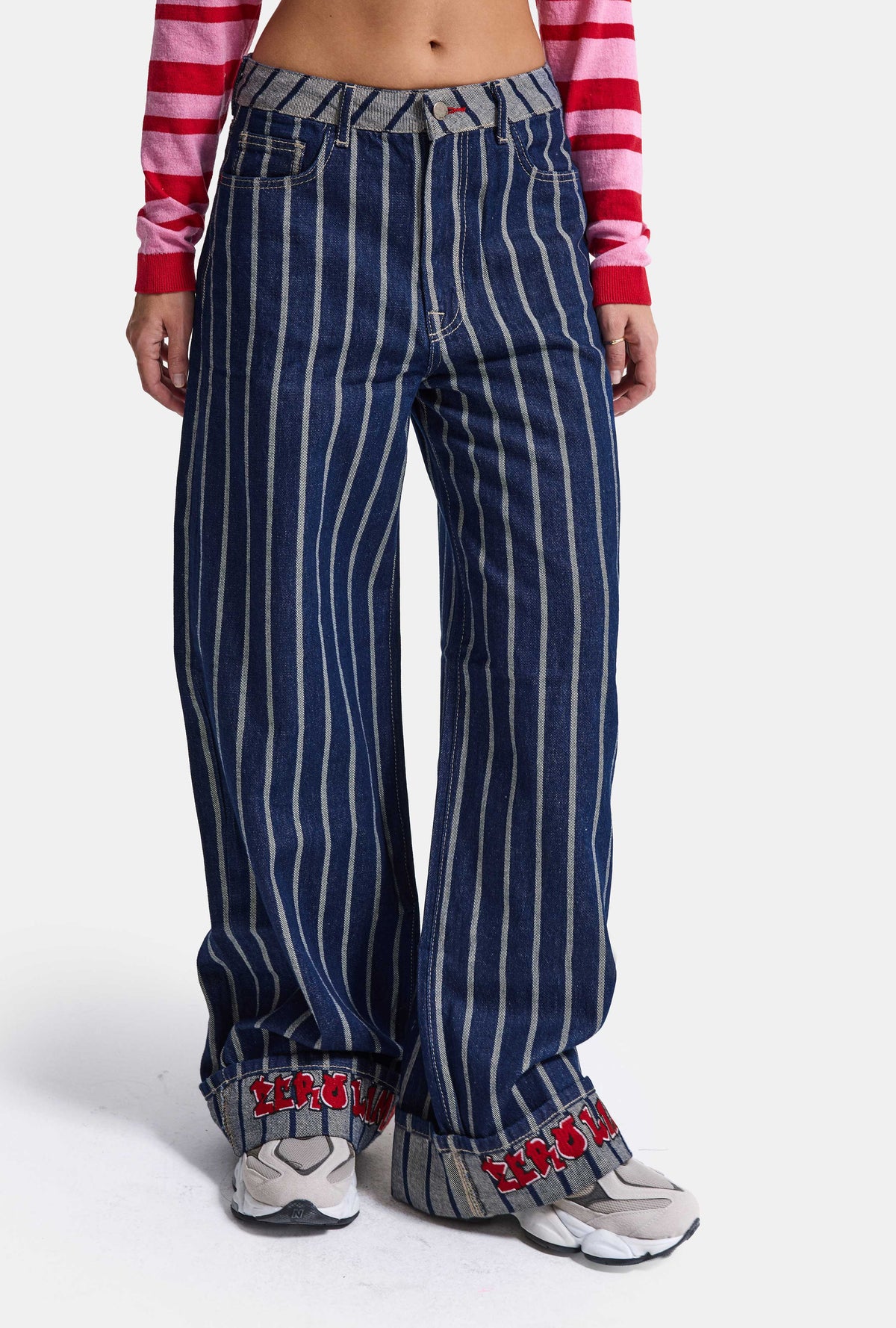Kadın 7w6-50 Süper Baggy Fit Özel Tasarım Denim Jean