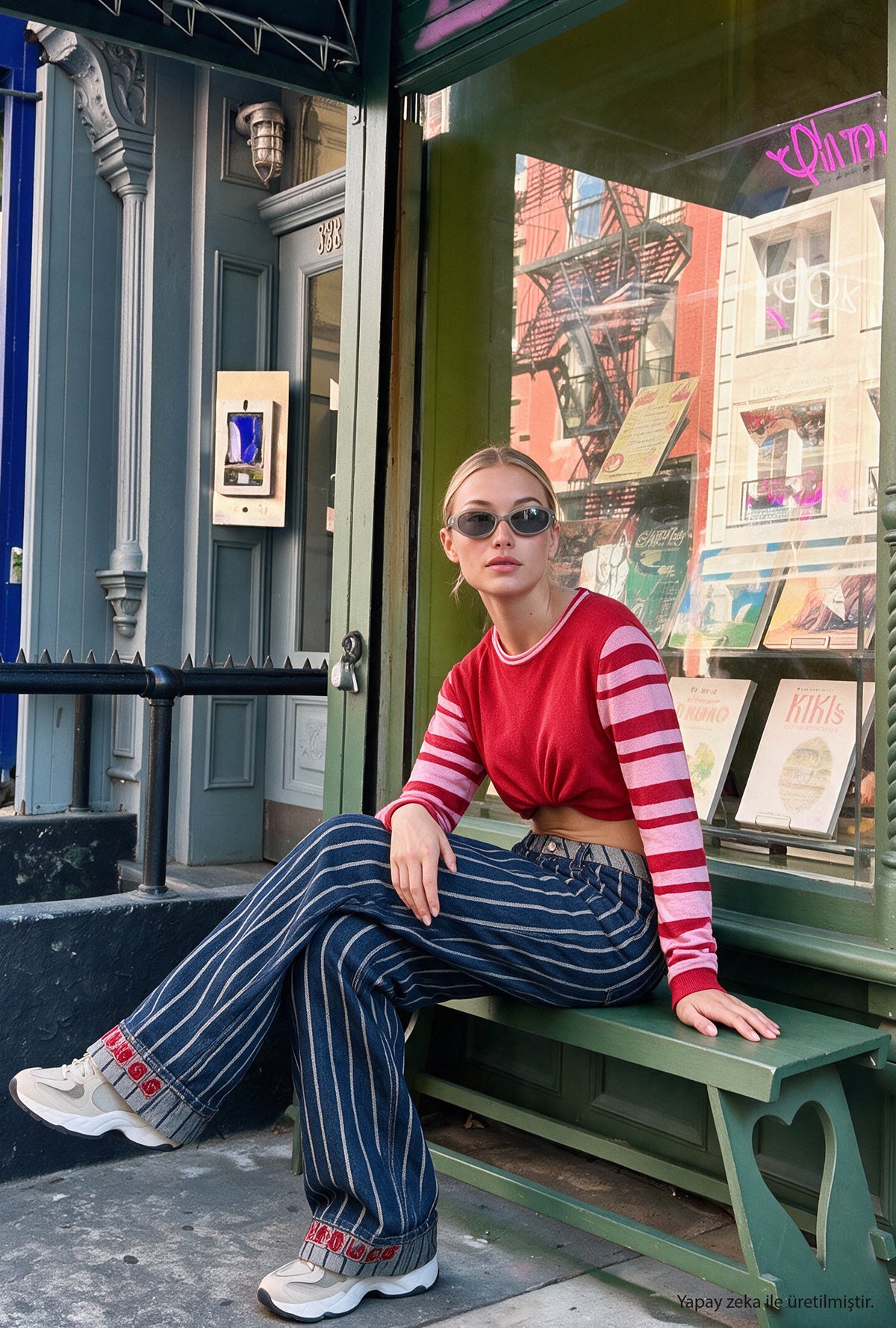 Kadın 7w6-50 Süper Baggy Fit Özel Tasarım Denim Jean