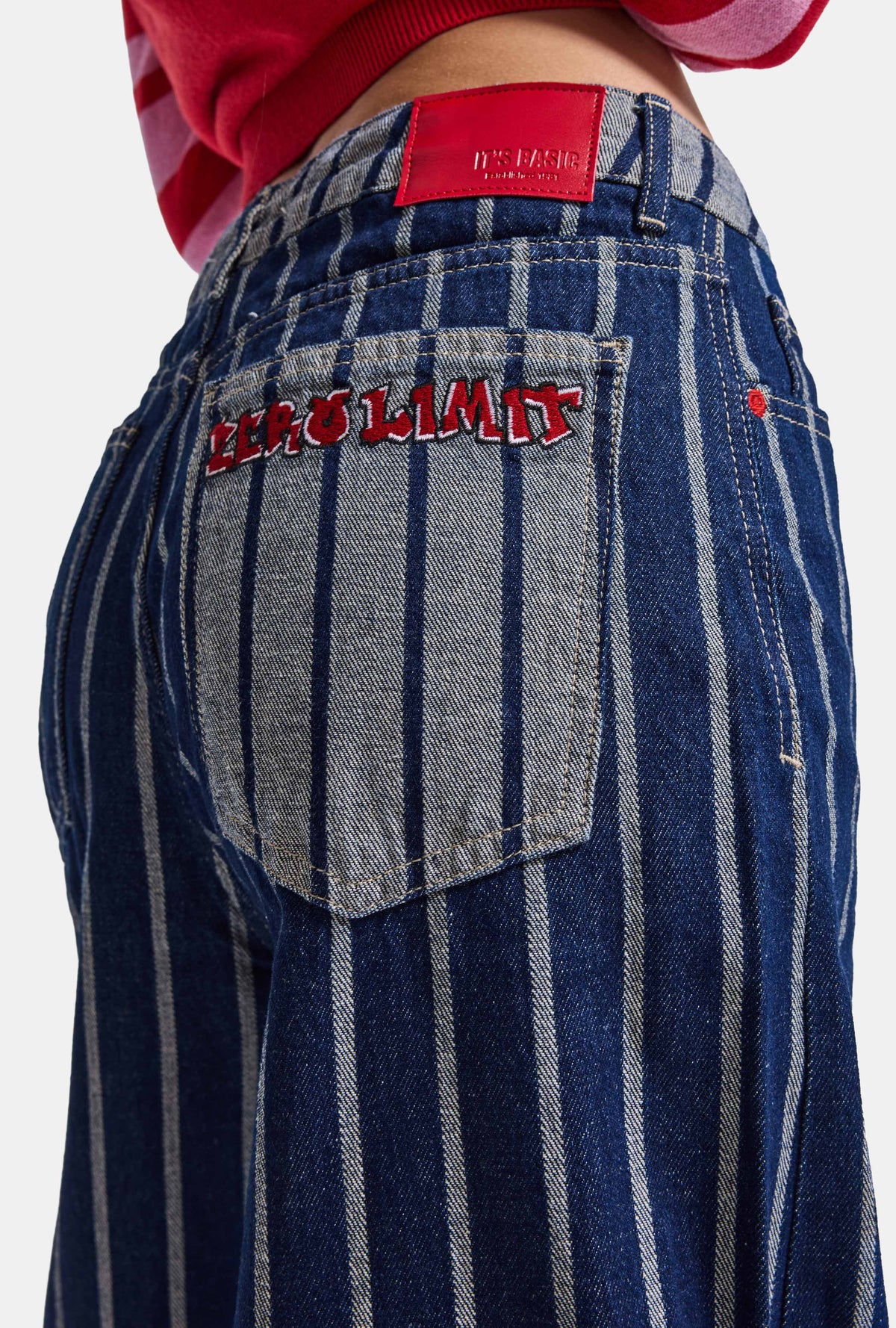 Kadın 7w6-50 Süper Baggy Fit Özel Tasarım Denim Jean