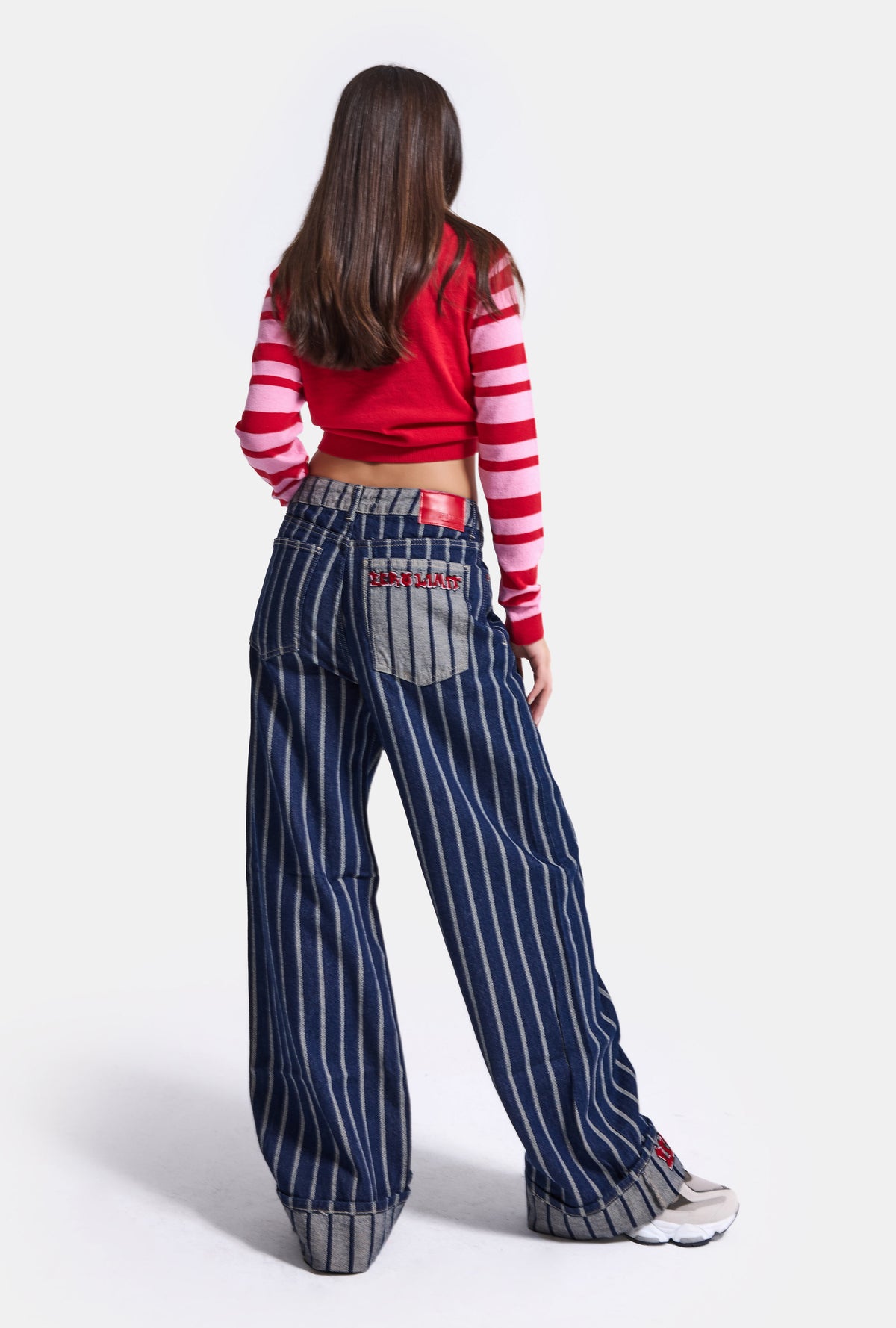 Kadın 7w6-50 Süper Baggy Fit Özel Tasarım Denim Jean