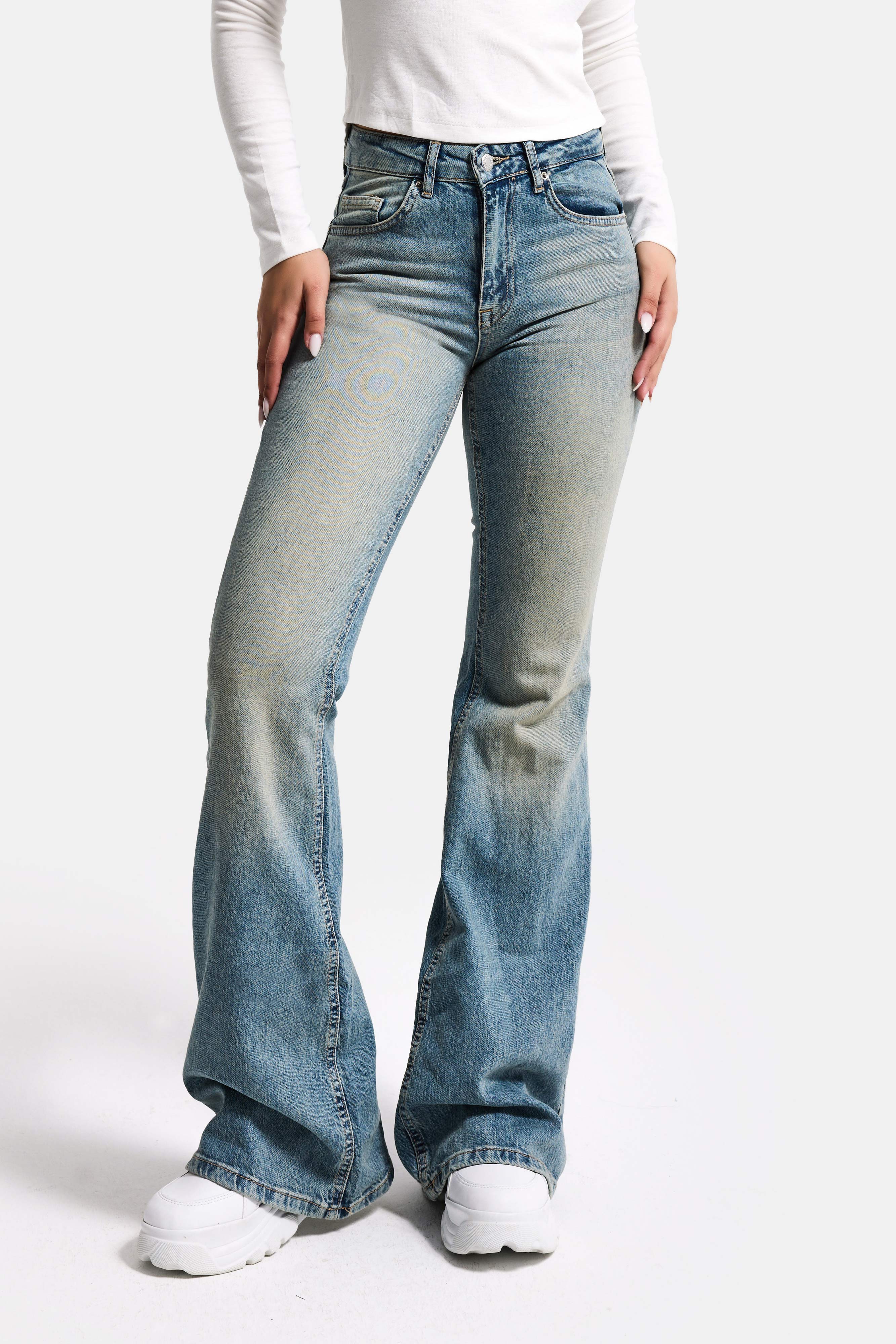 Kadın A.Tint 4s6-32 Mid Rise Flare Fit Esnek Kumaş Denim Jean