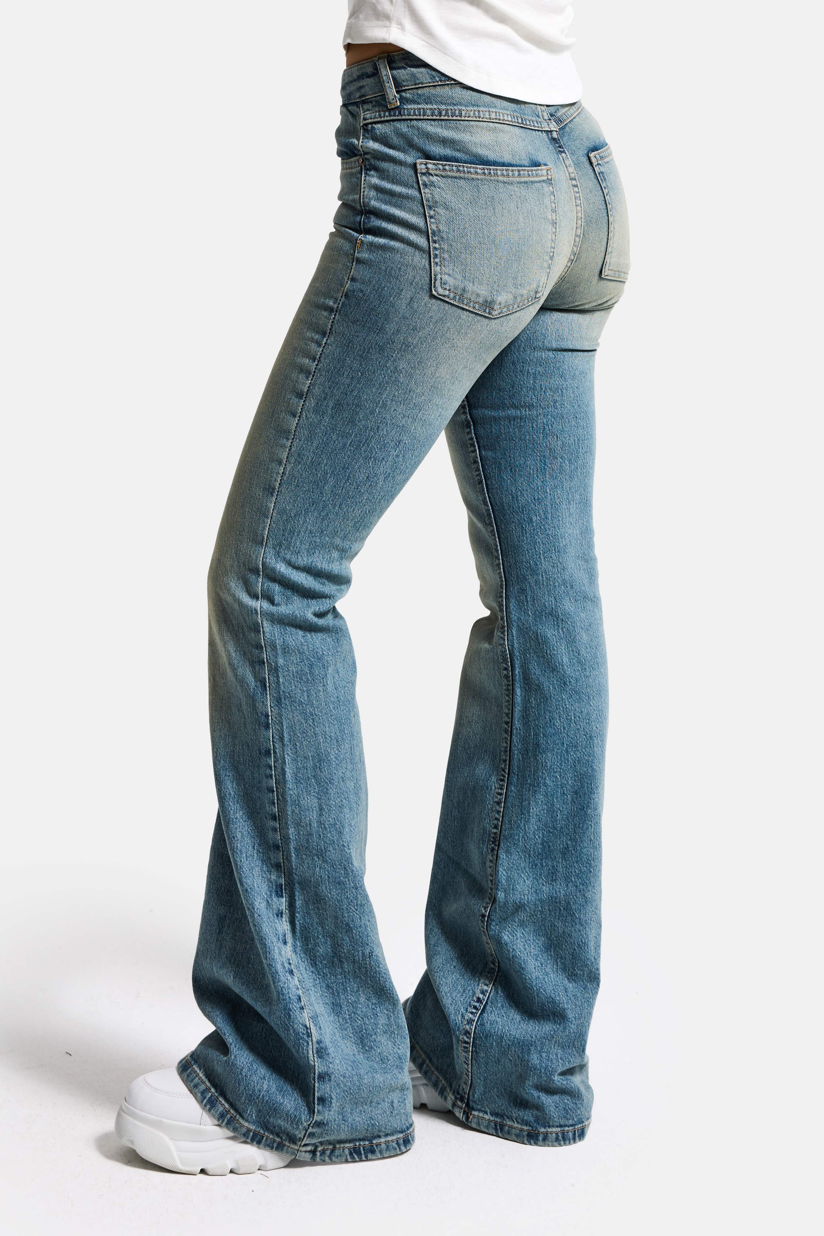 Kadın A.Tint 4s6-32 Mid Rise Flare Fit Esnek Kumaş Denim Jean