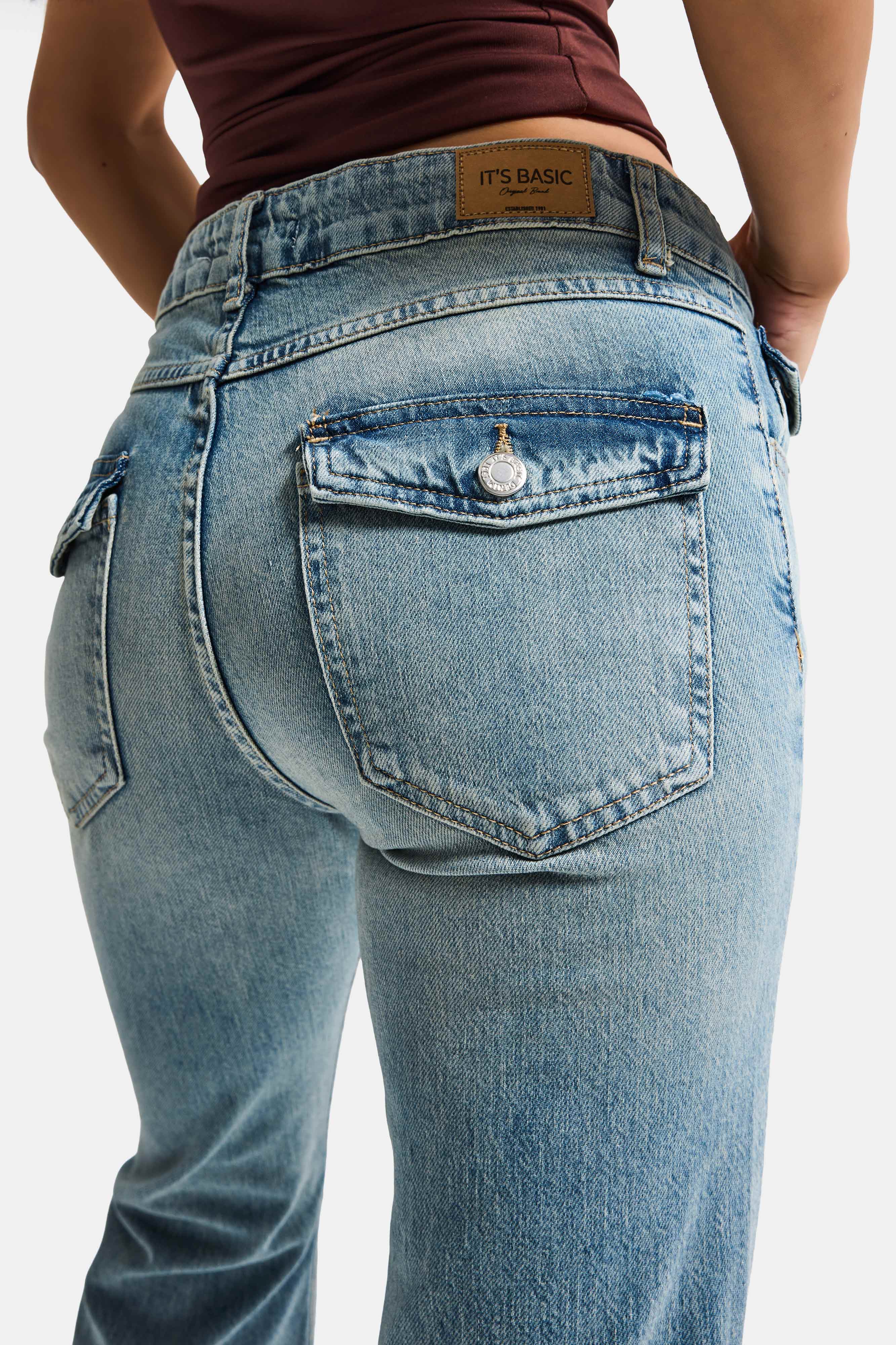 Kadın A.Tint 4s6-32 SLN05 Mid Rise Flare Fit Orta Bel Esnek Kumaş Dnim Jean