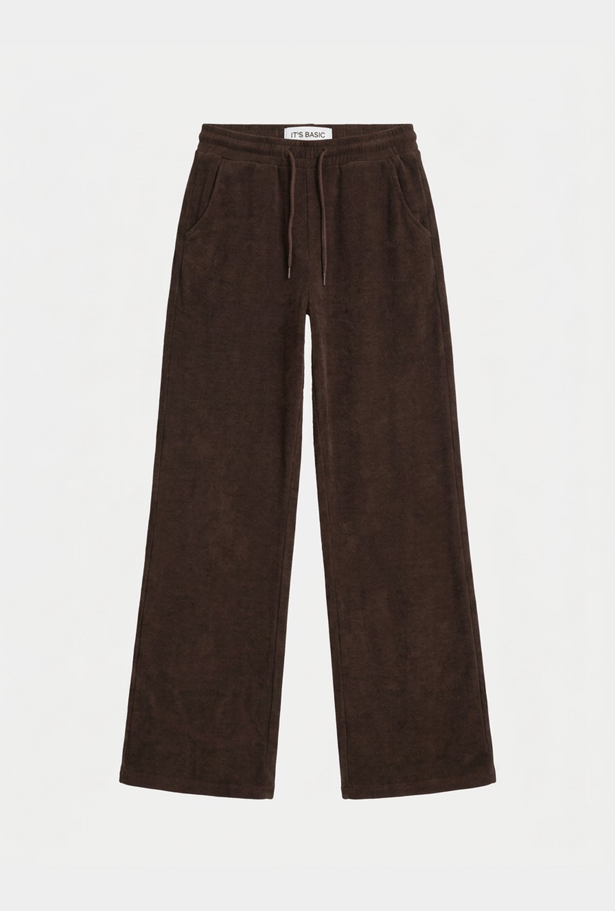 Kadın Acı Kahve w6-81 Flare Fit İnce Fitilli Esnek Velvet Kadife Kumaş Pantolon