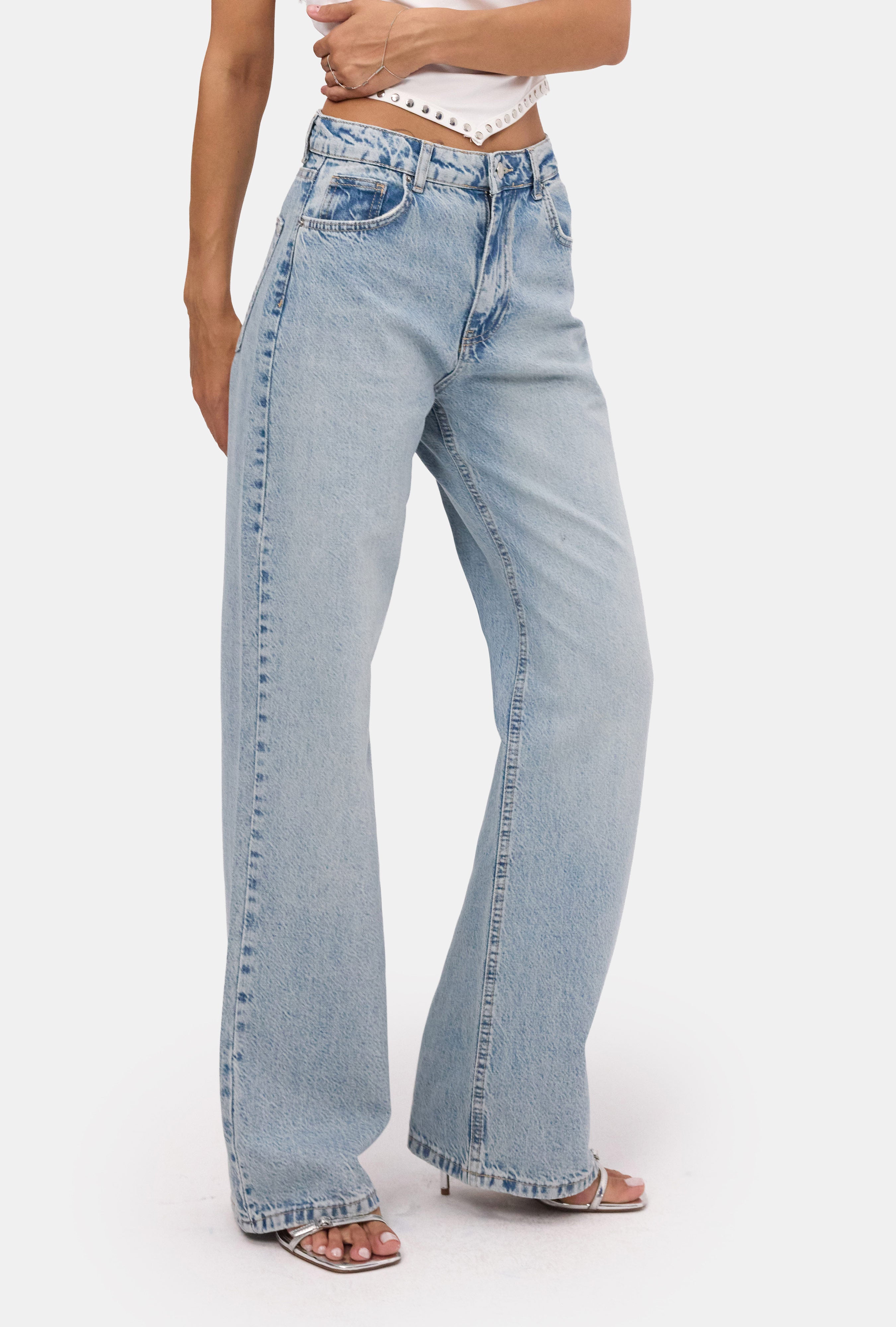 Kadın Açık Kot Doris 4s6-32 Straight Fit Yüksek Bel Denim Jean