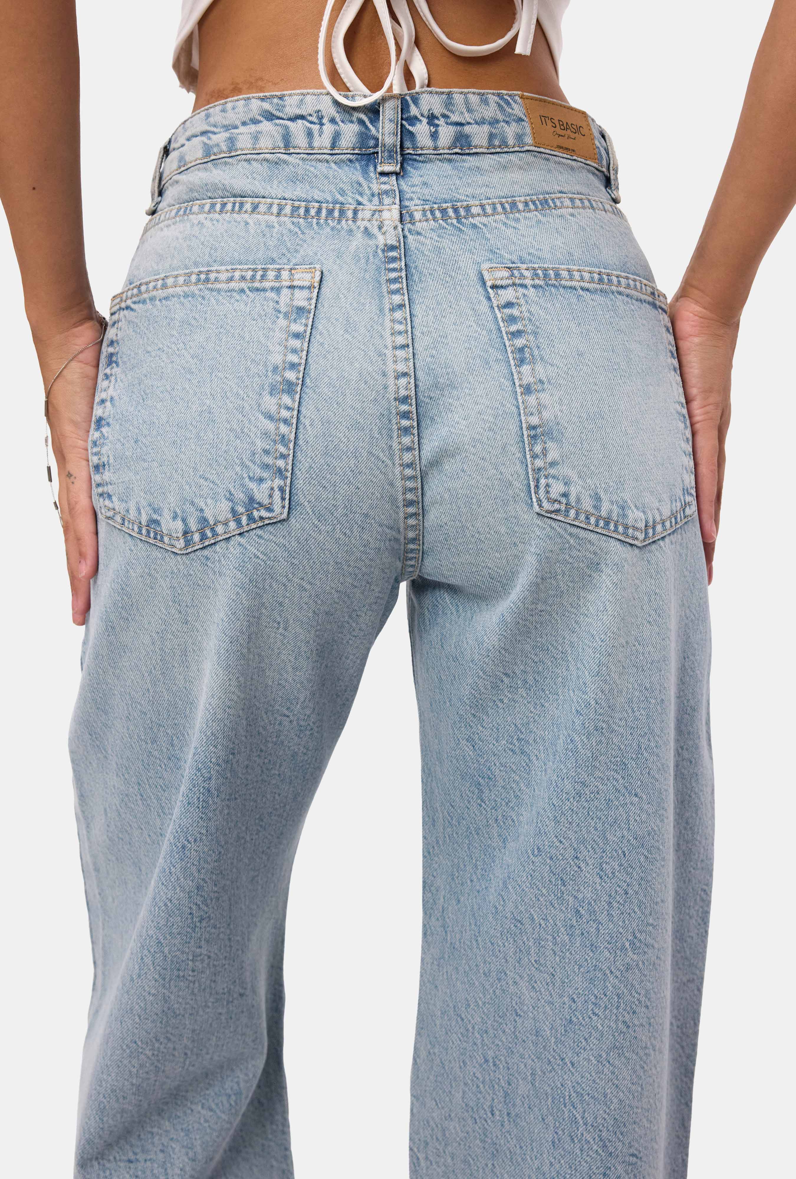 Kadın Açık Kot Doris 4s6-32 Straight Fit Yüksek Bel Denim Jean