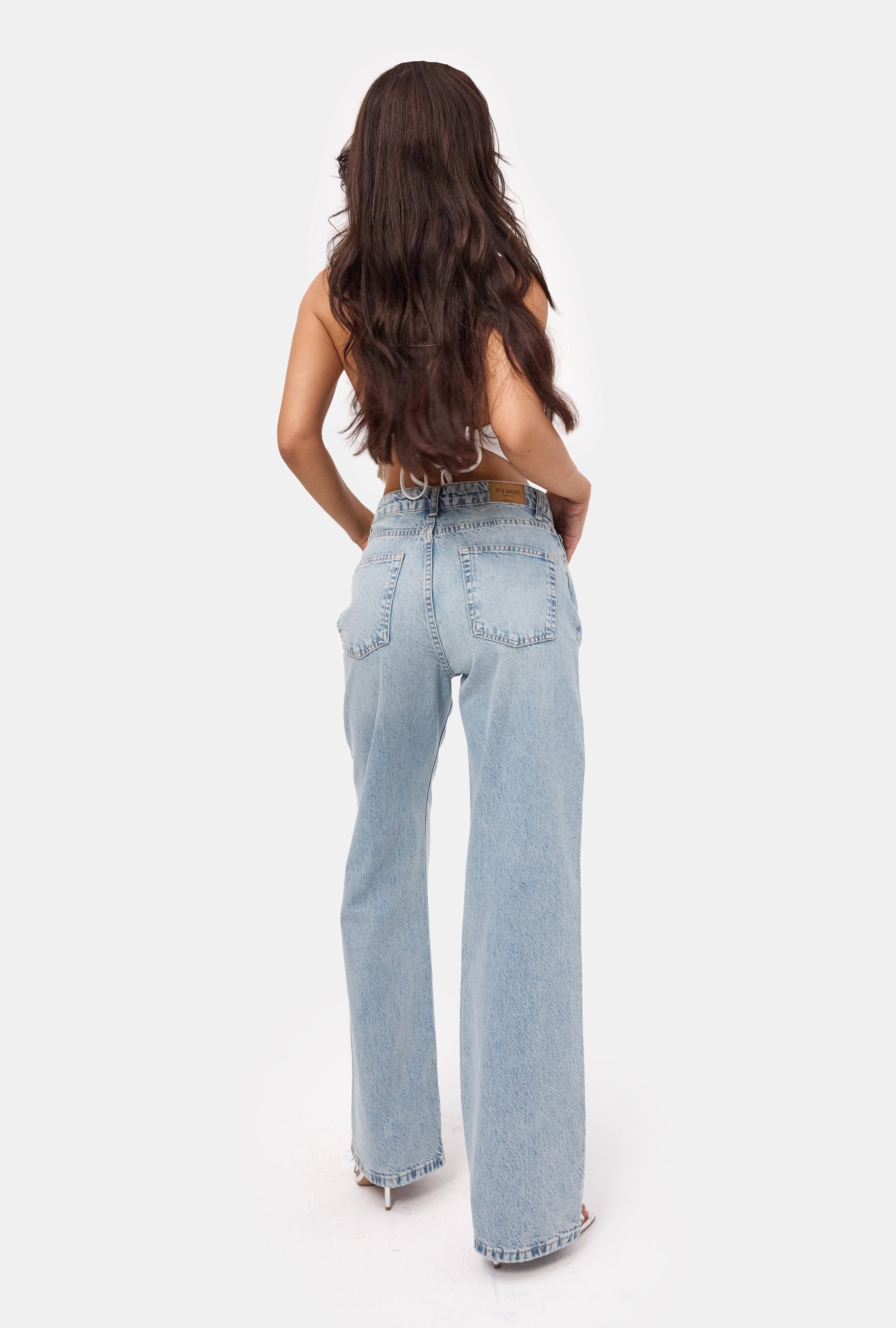 Kadın Açık Kot Doris 4s6-32 Straight Fit Yüksek Bel Denim Jean