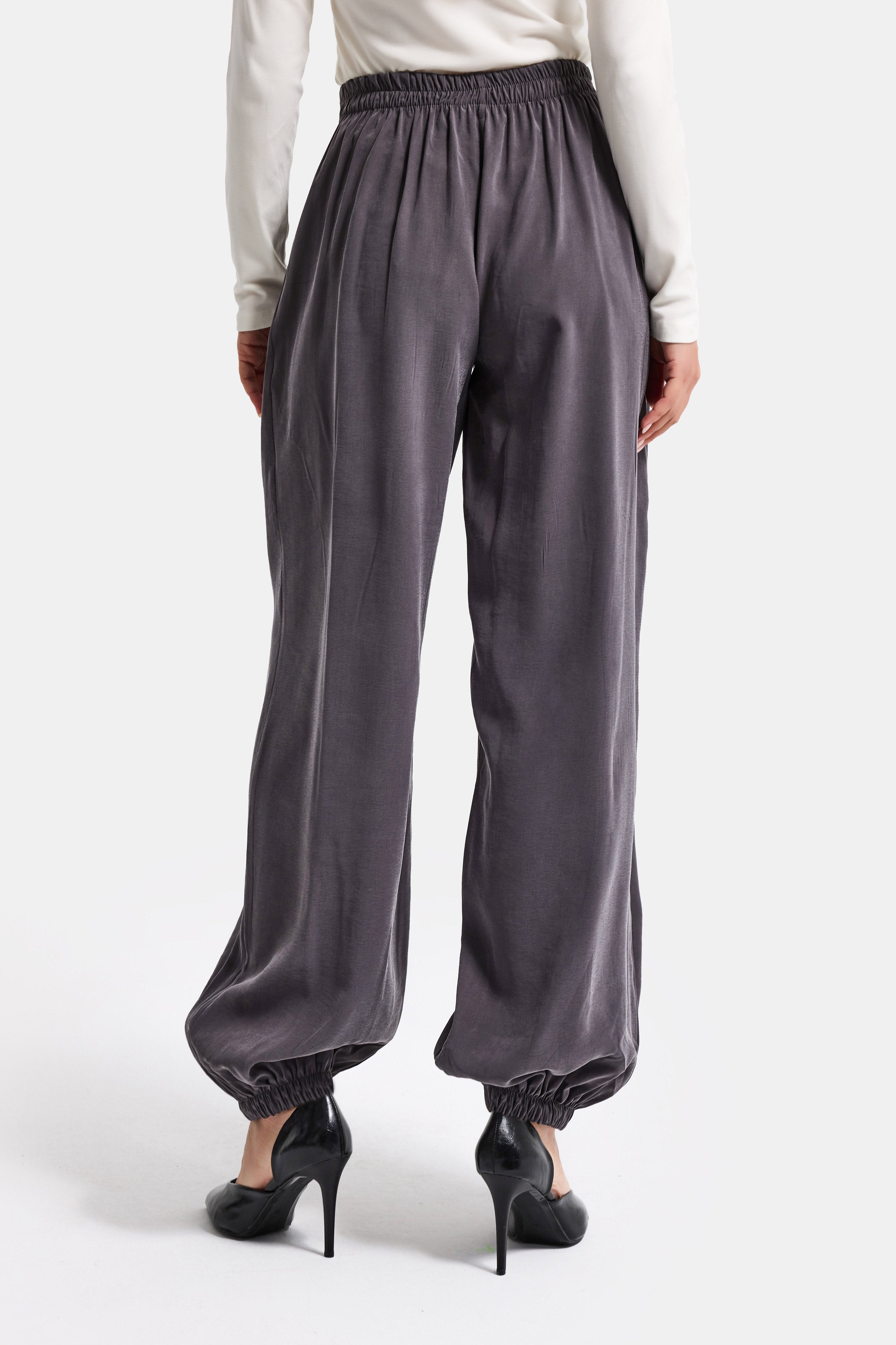 Women's Anthracite s6-13 Baggy Jogger Loose Fit Trousers