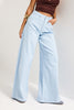 Women's Baby Blue 6s6-103 Palazzo Fit Elastane Fabric Denim Jeans