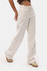 Kadın Bej Puantiyeli P-7s6-101 Loose Fit Denim Jean