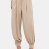 Women's Beige S6-106 Wide-Leg Hem Detailed Rider Pants