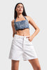 Женские белые джинсовые шорты Diana Mom Fit
