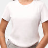 Women's White s6-2 Crew Neck Organic Cotton T-Shirt