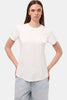 Kadın Beyaz s6-2 Oversize Bisiklet Yaka T-Shirt