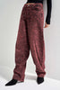 Kadın Bordo 4w5-151 Skater Fit Özel Kumaş Tasarım Denim Jean